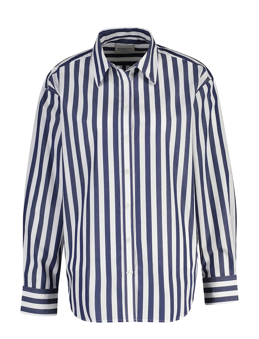 Gant - REL STRIPED CLASSIC POPLIN SHIRT - pikkade varrukatega särgid - classic blue - 1