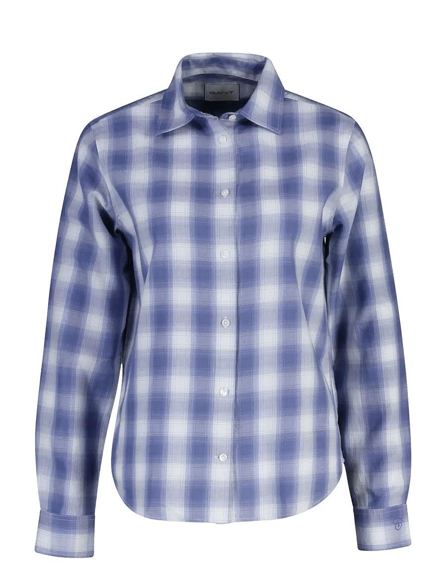 Gant - REG CHECKED FLANNEL SHIRT - blue horizon - 0