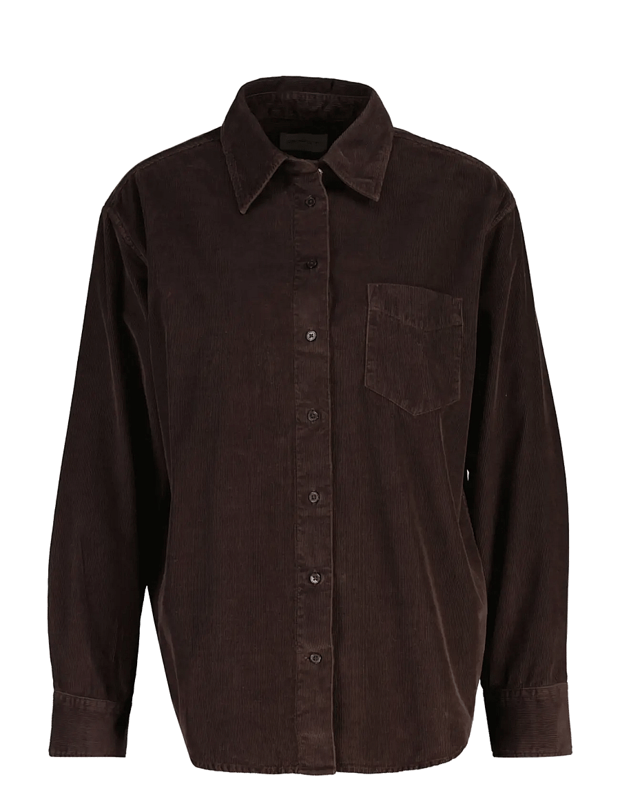 Gant - REL CORDROY SHIRT - langärmlige hemden - deep brown - 1