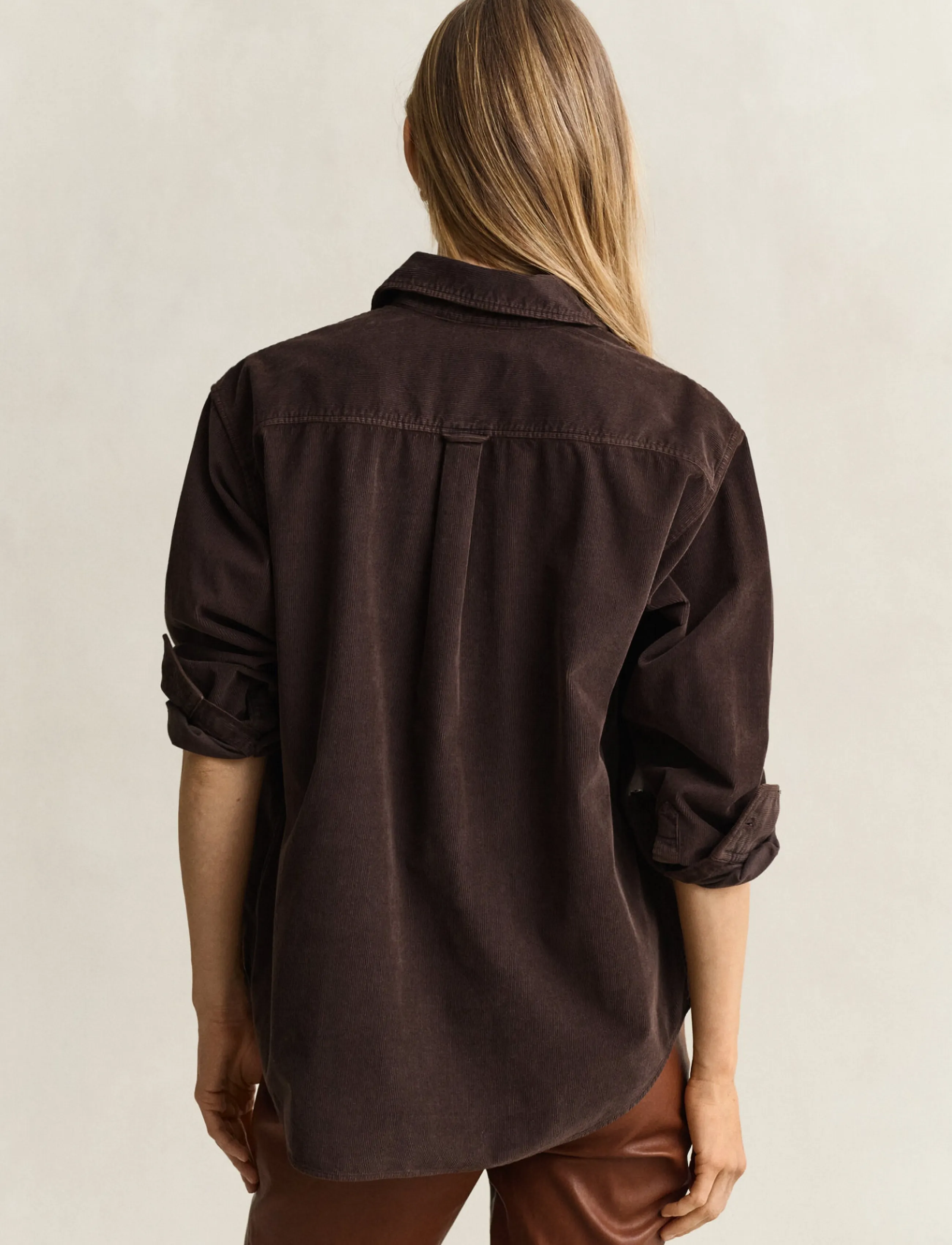 Gant - REL CORDROY SHIRT - langärmlige hemden - deep brown - 2