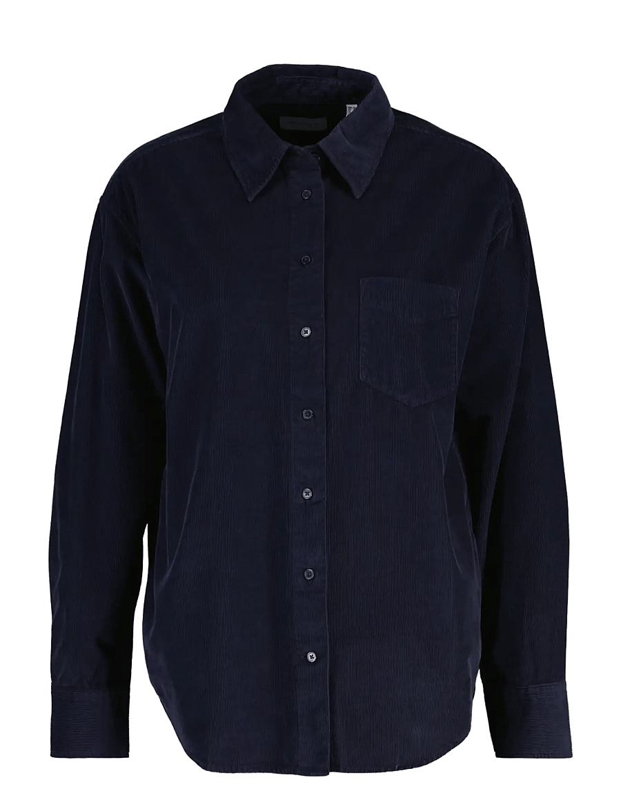 Gant - REL CORDROY SHIRT - pikkade varrukatega särgid - evening blue - 1