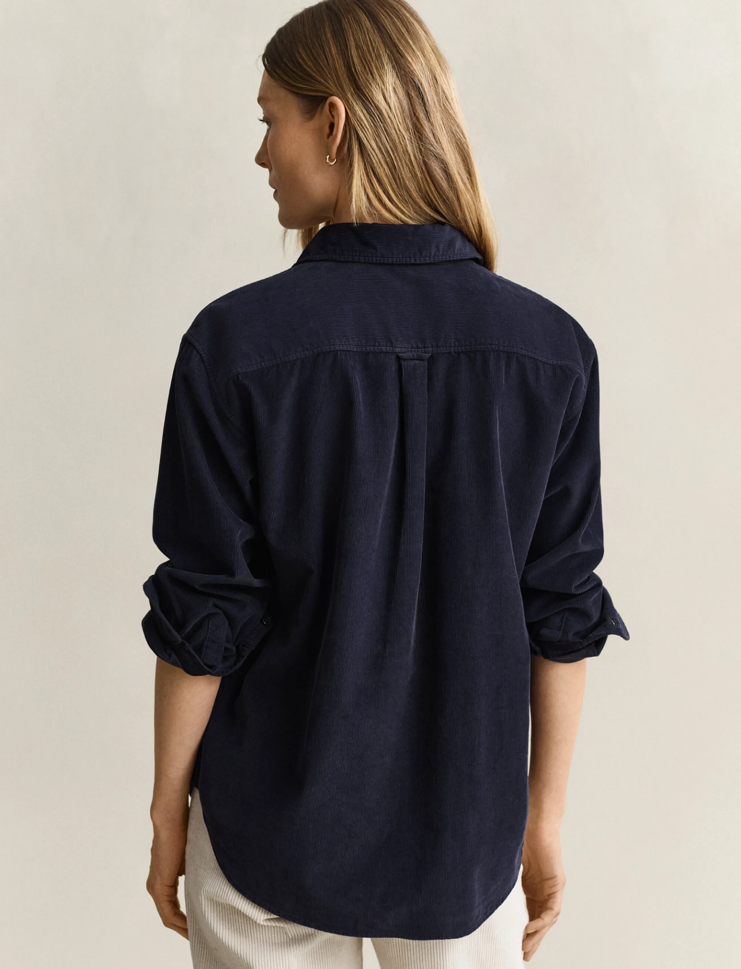 Gant - REL CORDROY SHIRT - pikkade varrukatega särgid - evening blue - 2