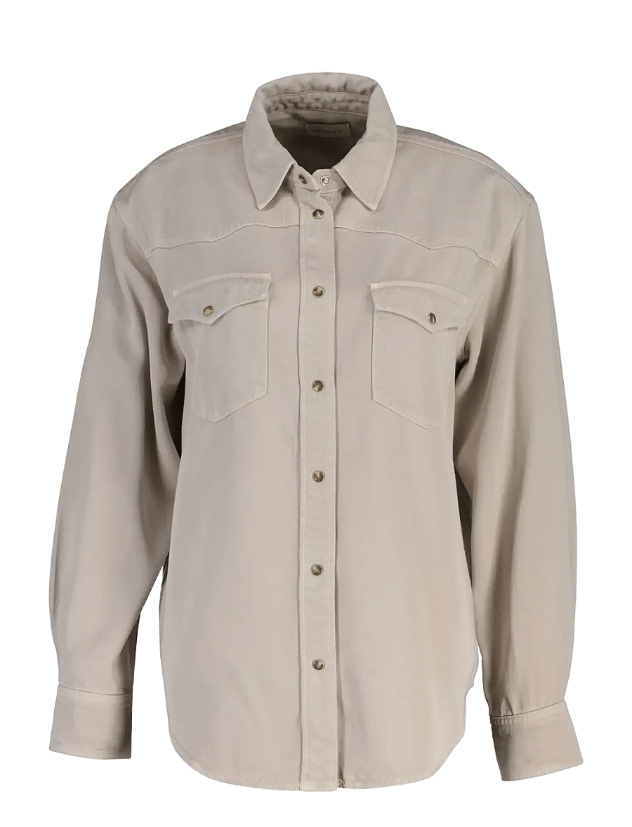 Gant - REL DENIM TWILL RANGER SHIRT - denimskjorter - clay beige - 1