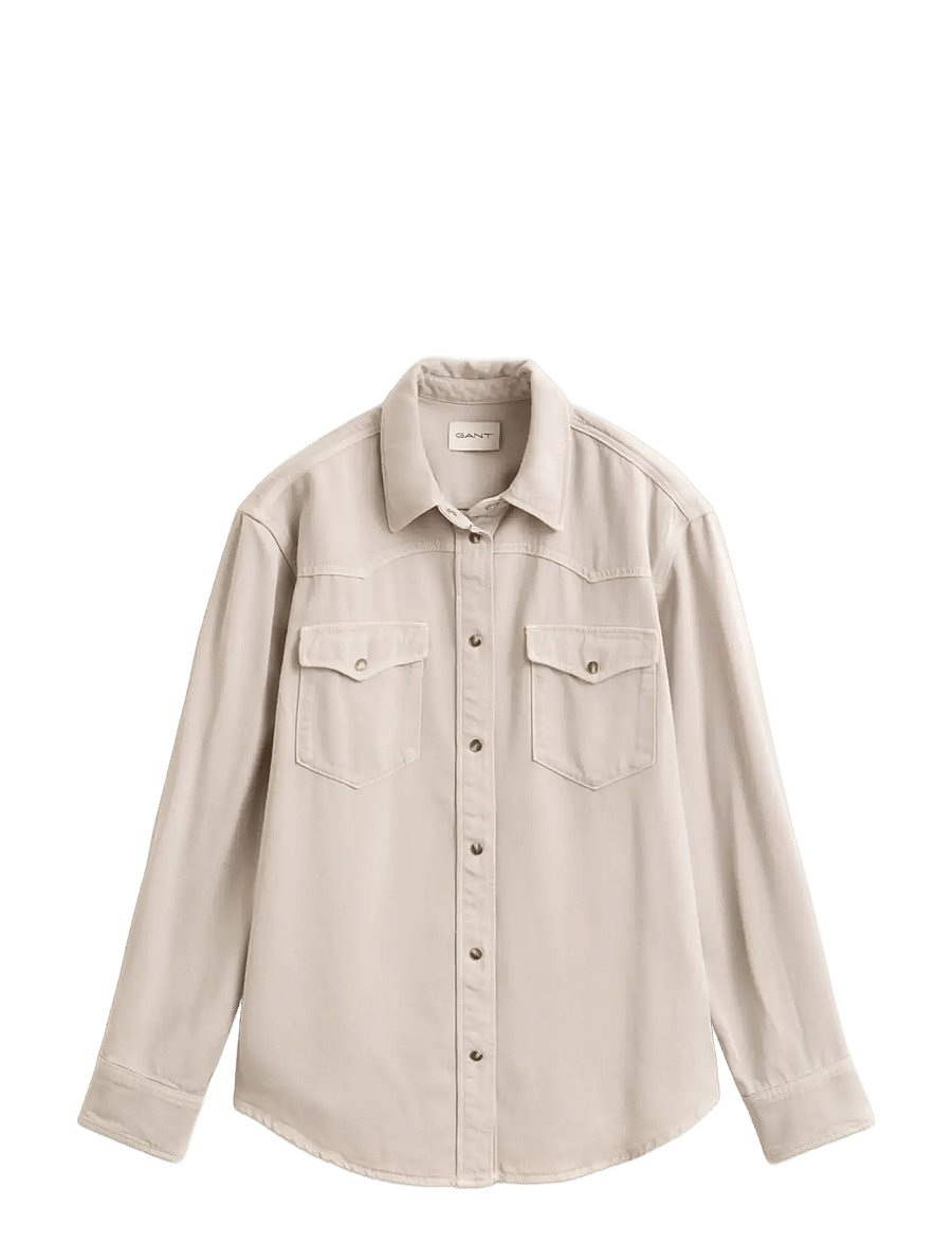 Gant - REL DENIM TWILL RANGER SHIRT - jeanshemden - clay beige - 0