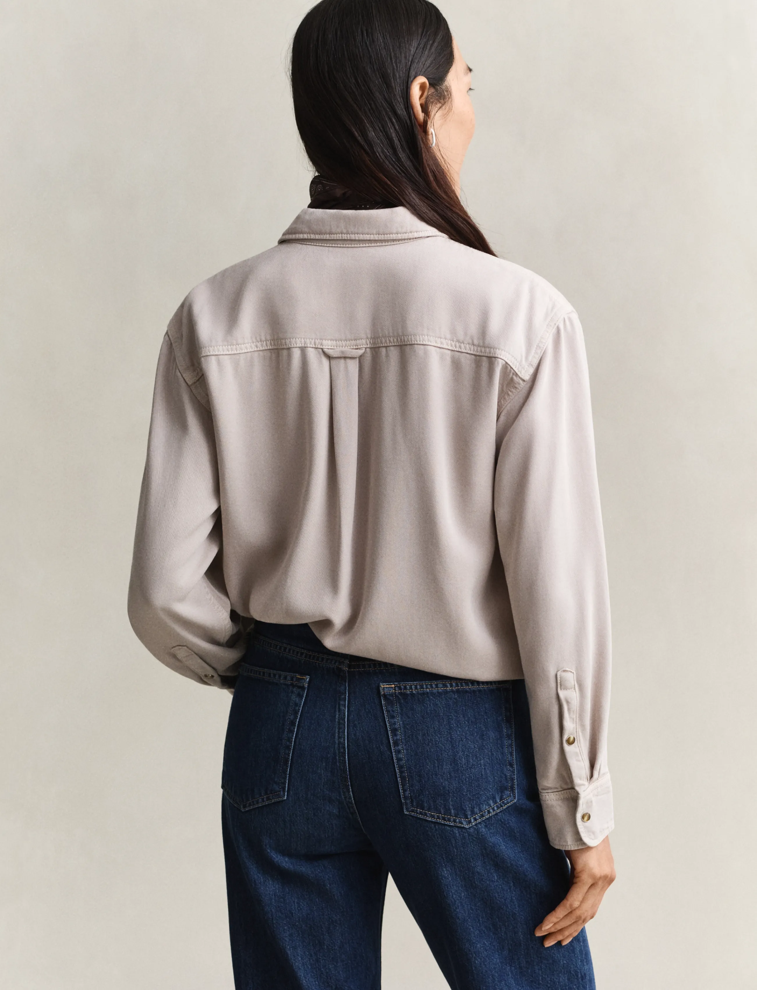 Gant - REL DENIM TWILL RANGER SHIRT - jeansskjortor - clay beige - 3