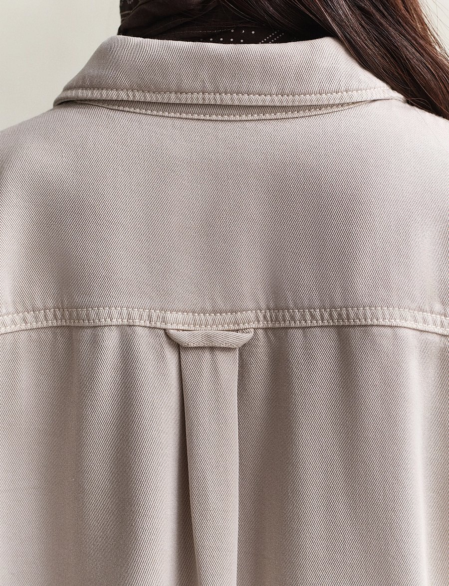 Gant - REL DENIM TWILL RANGER SHIRT - jeansskjortor - clay beige - 5