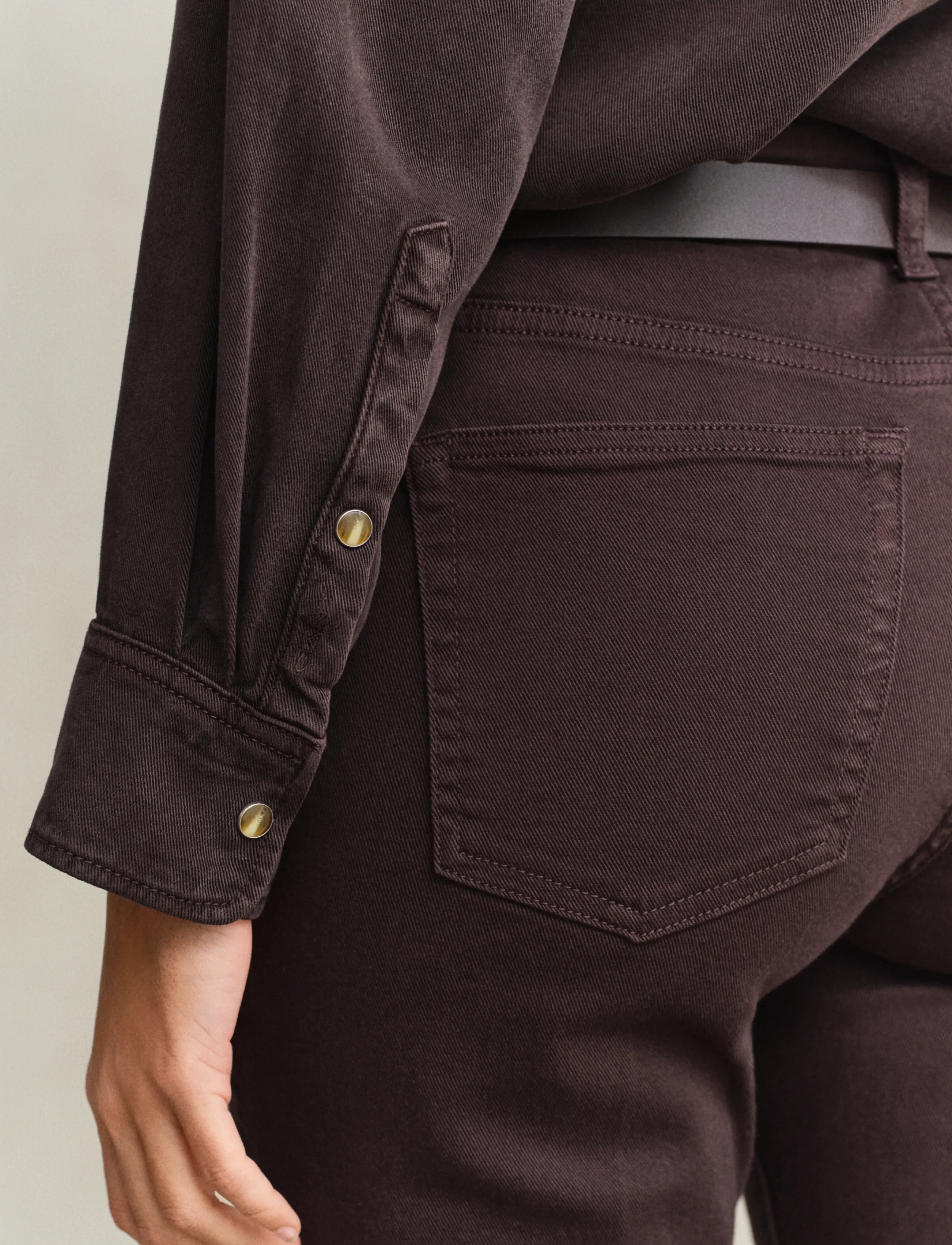 Gant - REL DENIM TWILL RANGER SHIRT - jeansskjortor - deep brown - 5