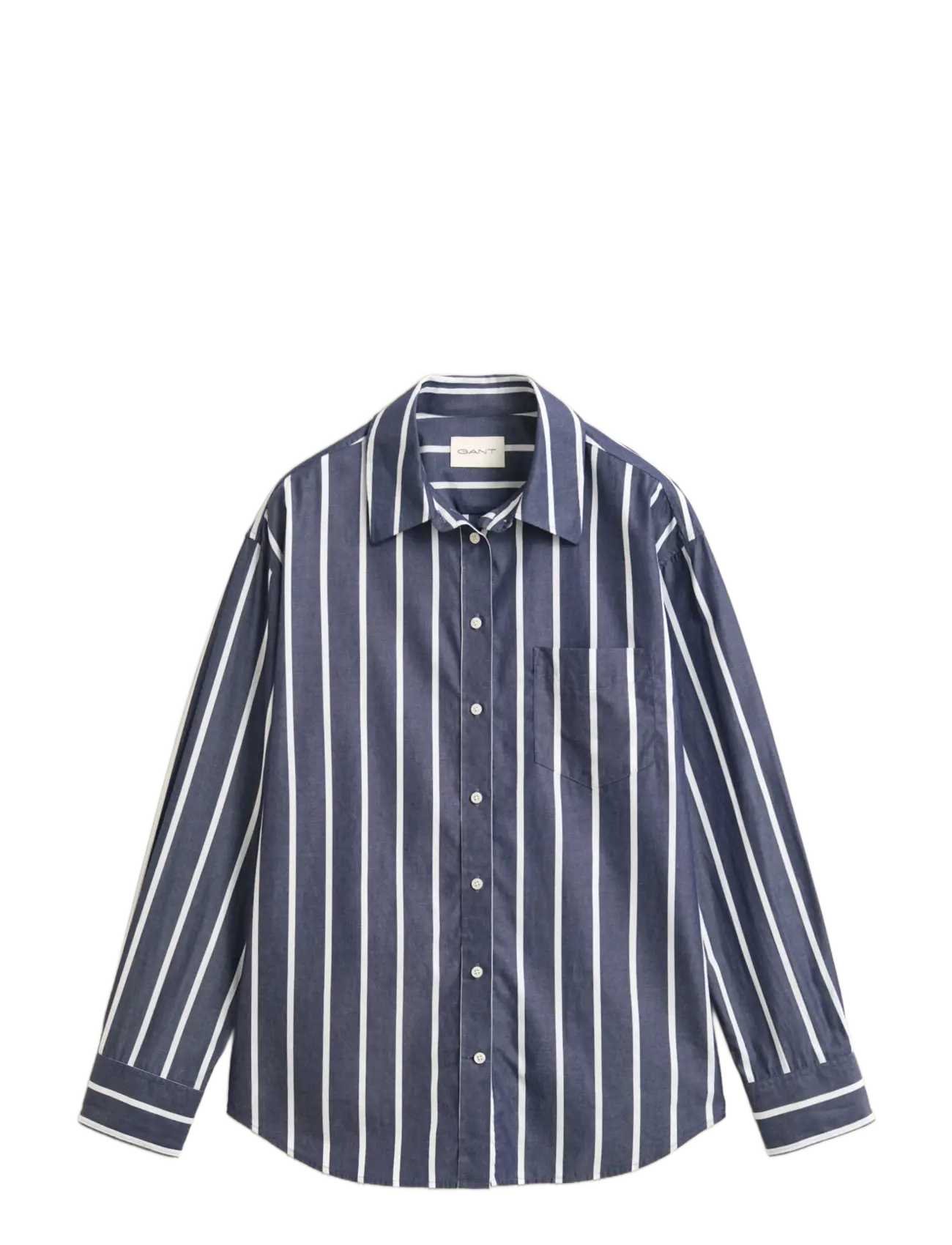 Gant REL CLASSIC POPLIN STRIPE SHIRT - Långärmade skjortor - EVENING BLUE / navy