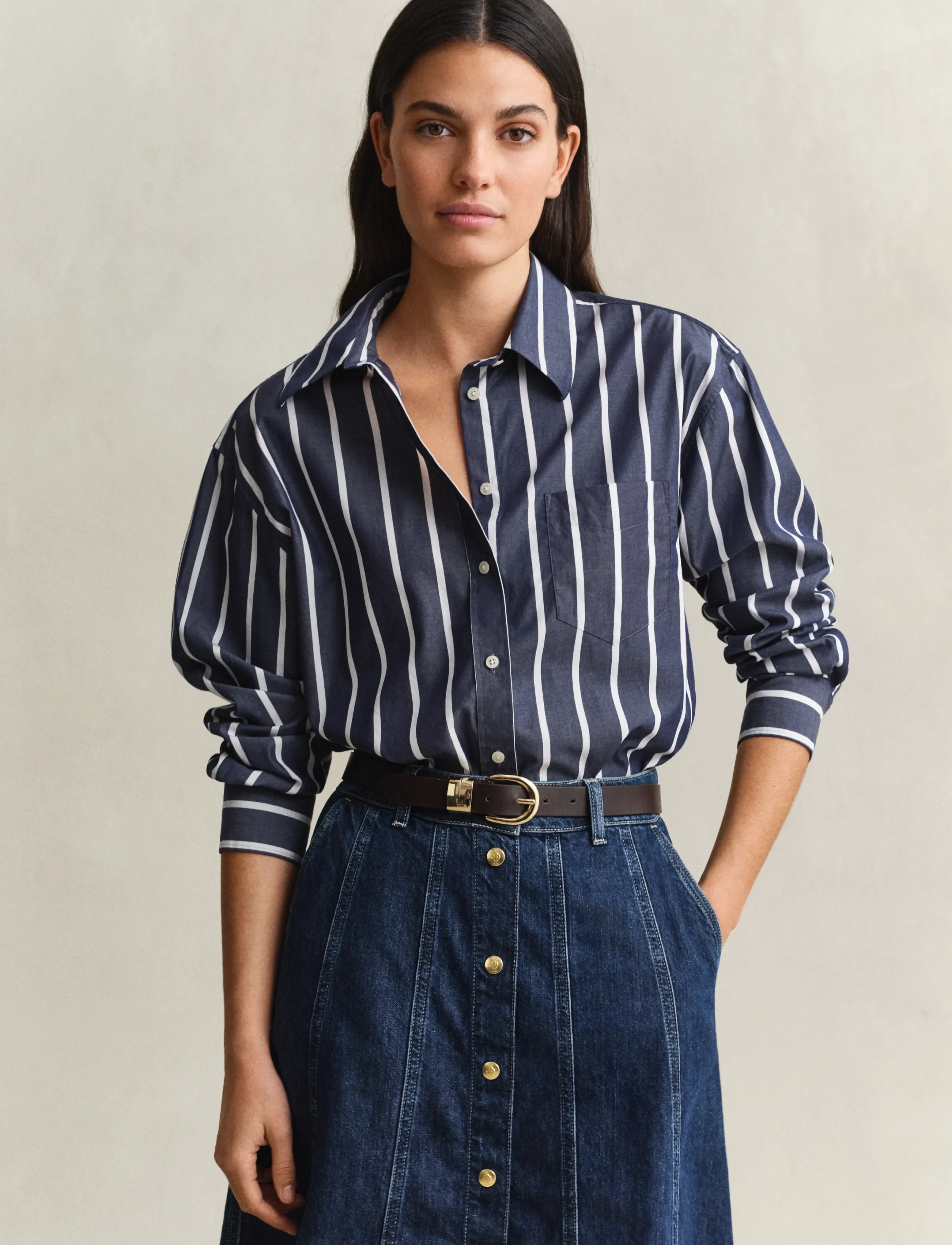 Rel Classic Poplin Stripe Shirt
