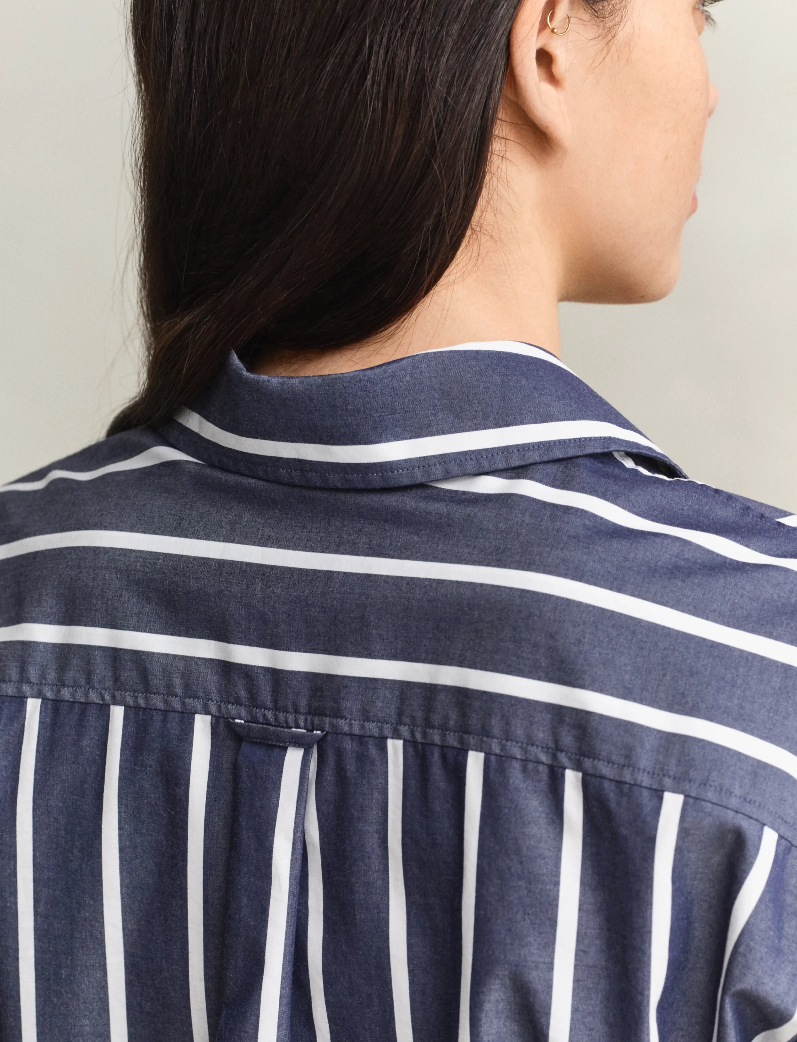 Gant - REL CLASSIC POPLIN STRIPE SHIRT - långärmade skjortor - evening blue - 4