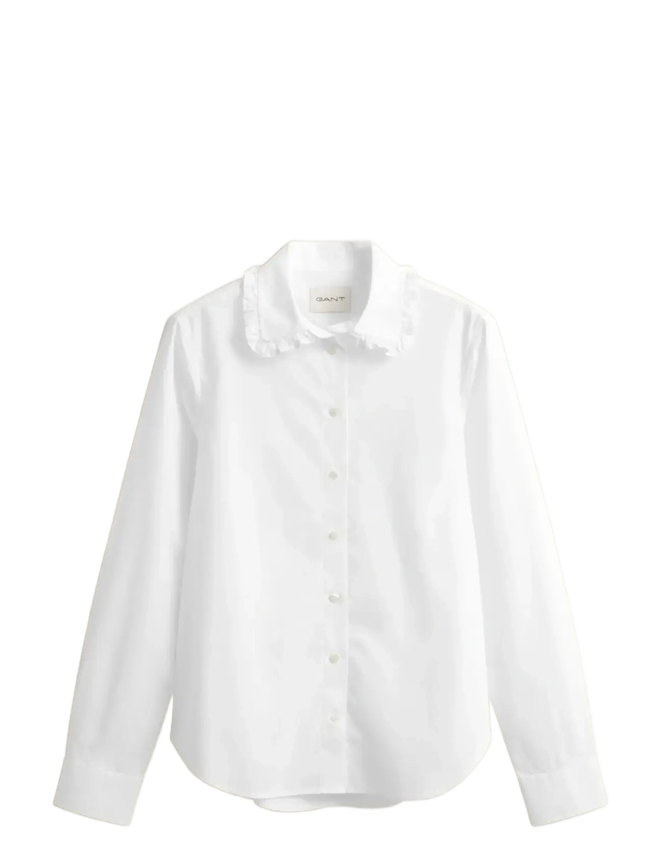 GANT REG CTN FRILL COLLAR SHIRT - Kläder - WHITE / white