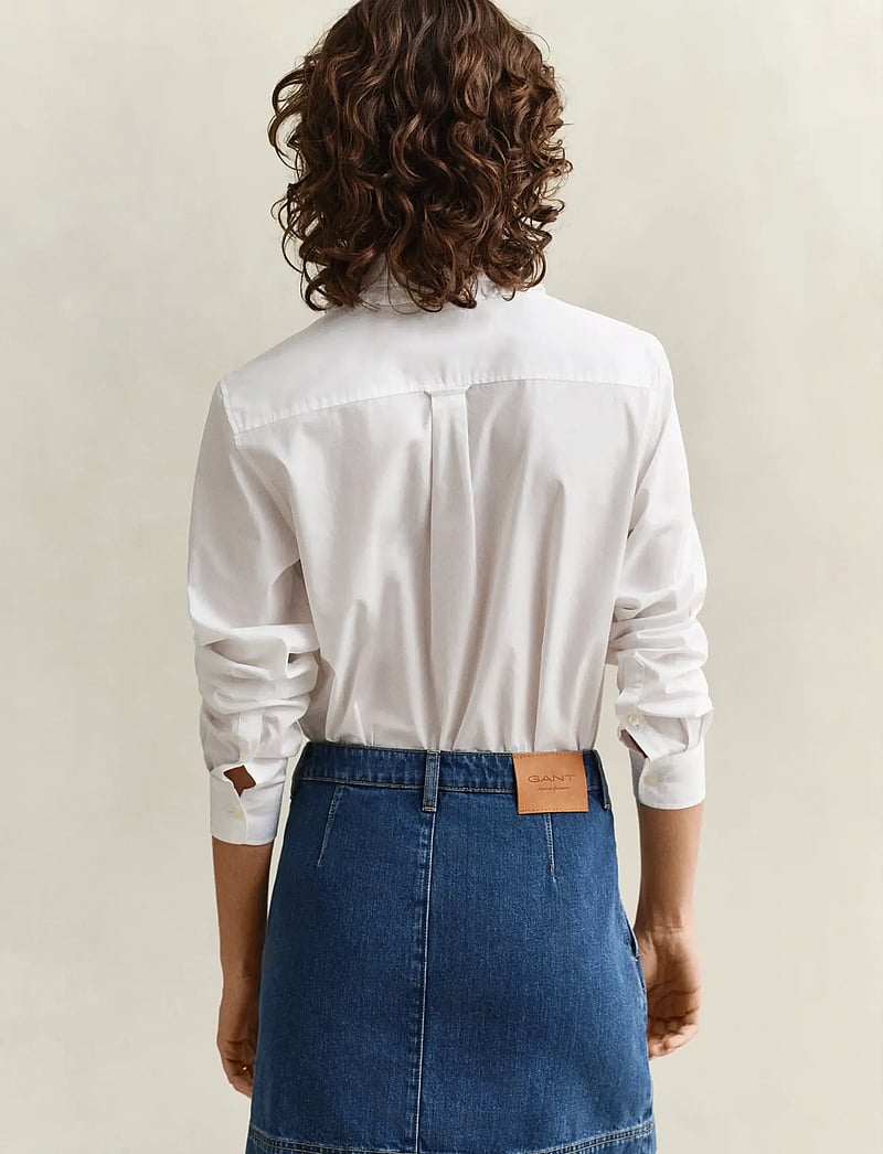 GANT - REG CTN FRILL COLLAR SHIRT - pikkade varrukatega särgid - white - 2