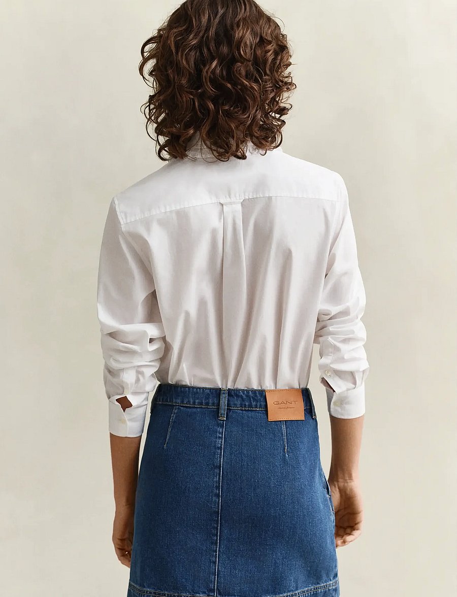 Gant - REG CTN FRILL COLLAR SHIRT - langärmlige hemden - white - 2