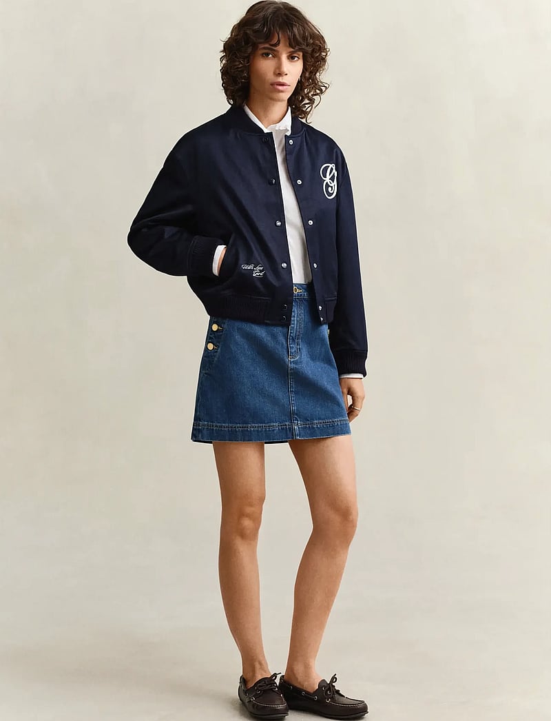 GANT - REG CTN FRILL COLLAR SHIRT - pikkade varrukatega särgid - white - 4