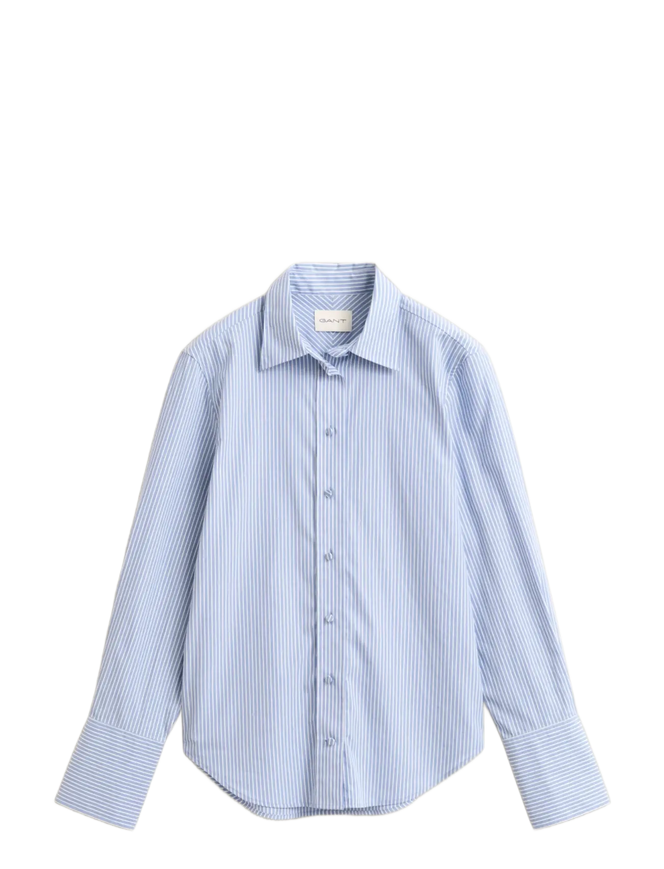 Gant Striped Yoke Detail Shirt, Kvinder, Stribet Skjorte, Blå, Str: 38