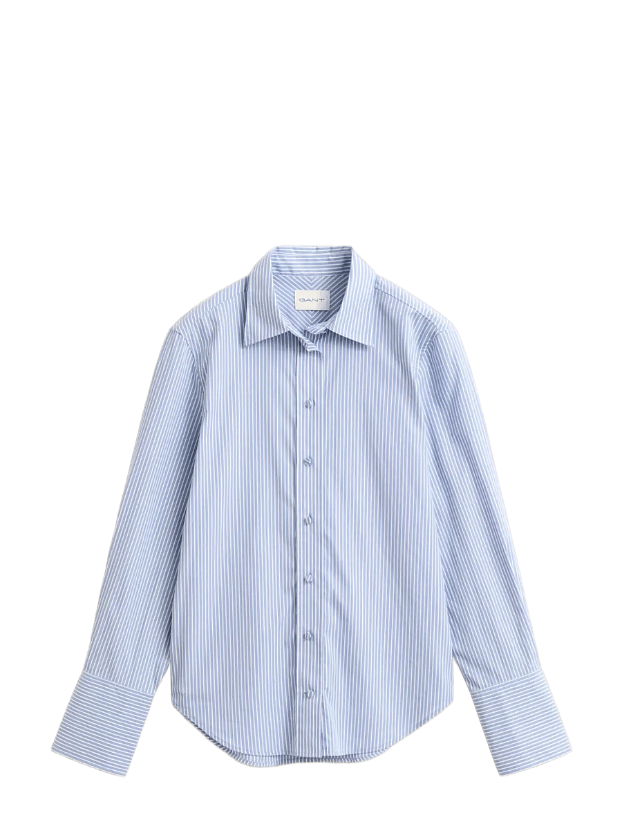 Gant - STRIPED YOKE DETAIL SHIRT - langærmede skjorter - misty lavender - 0