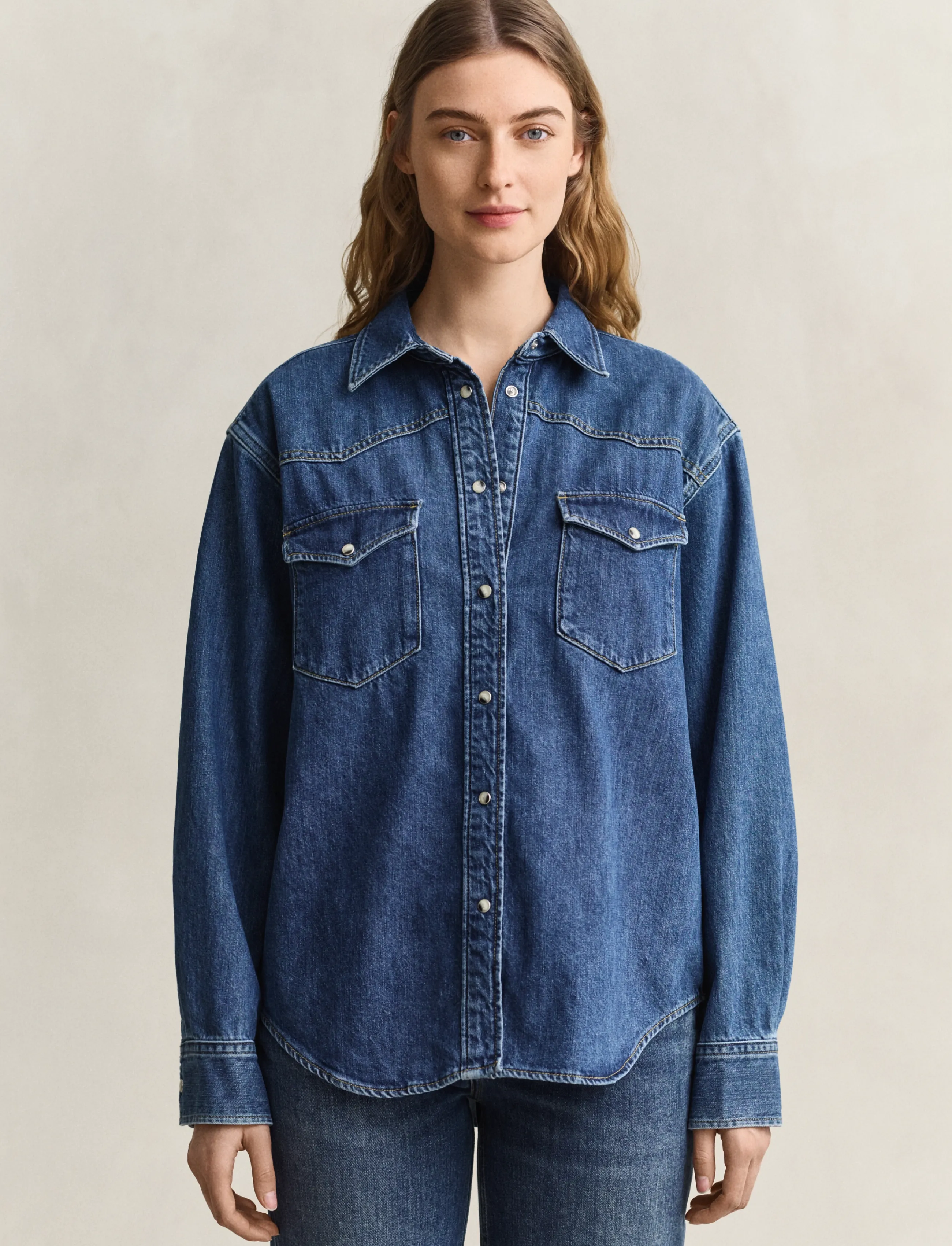 Gant - REL DENIM RANGER SHIRT - denimskjorter - mid blue worn in - 2