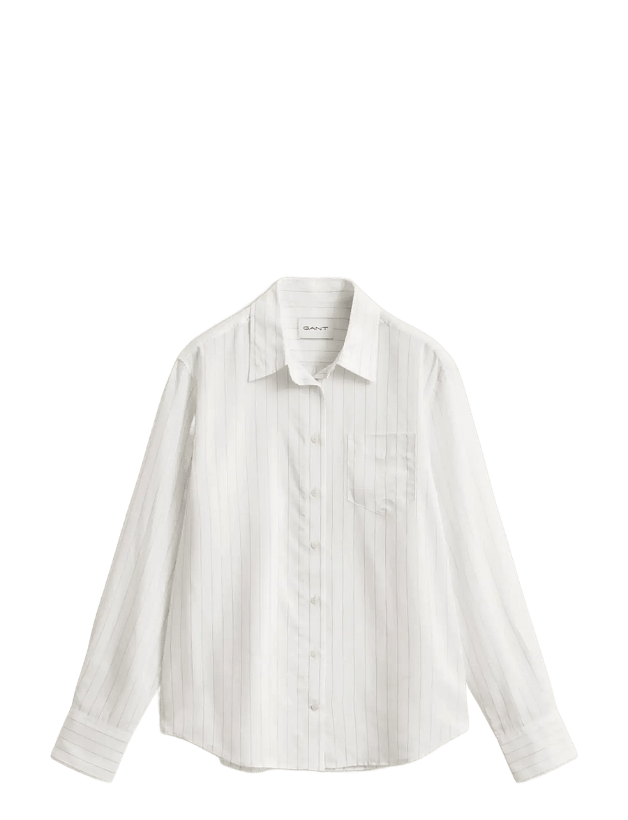 Gant - PINSTRIPE BACK FOLD DETAIL SHIRT - pikkade varrukatega särgid - eggshell - 0