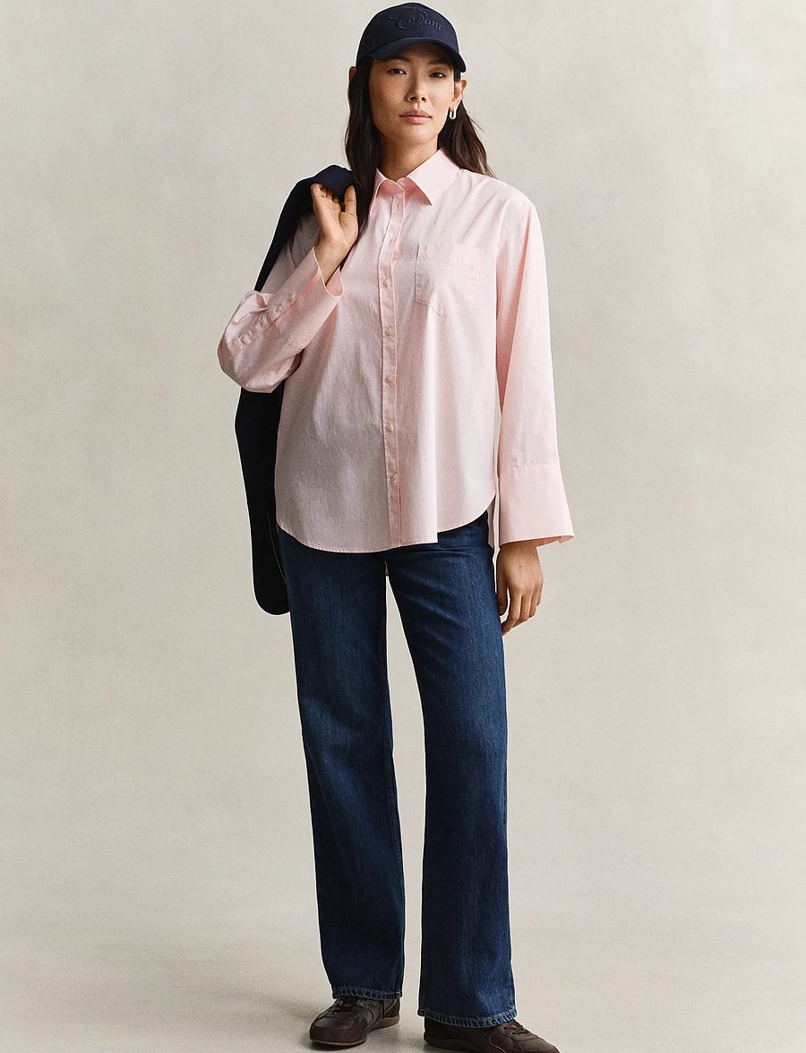 Gant - CLASSIC POPLIN WIDE SLEEVE SHIRT - langärmlige hemden - refined pink - 4