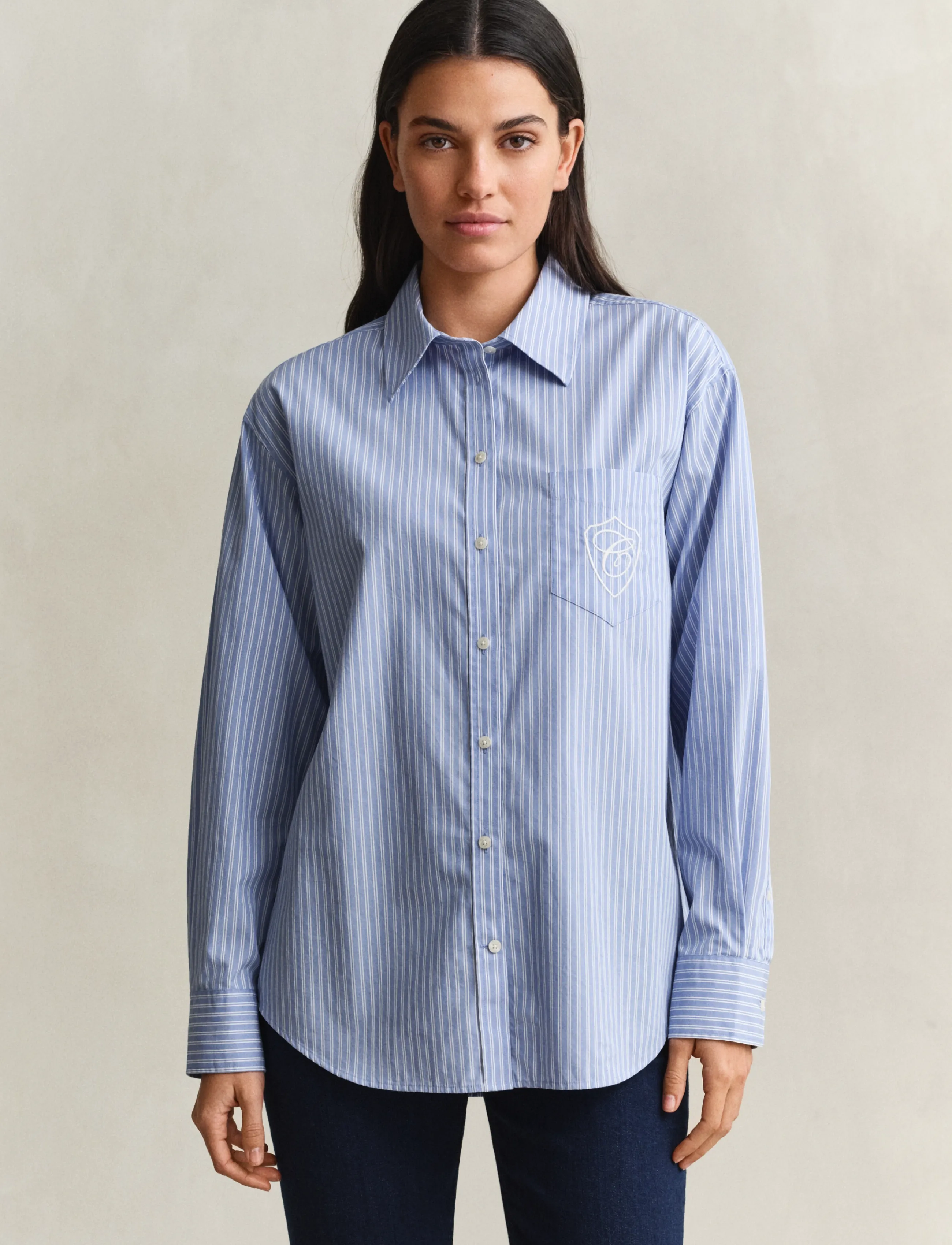 Gant - REL CLASSIC POPLIN STRIPE SHIRT - langermede skjorter - misty lavender - 2