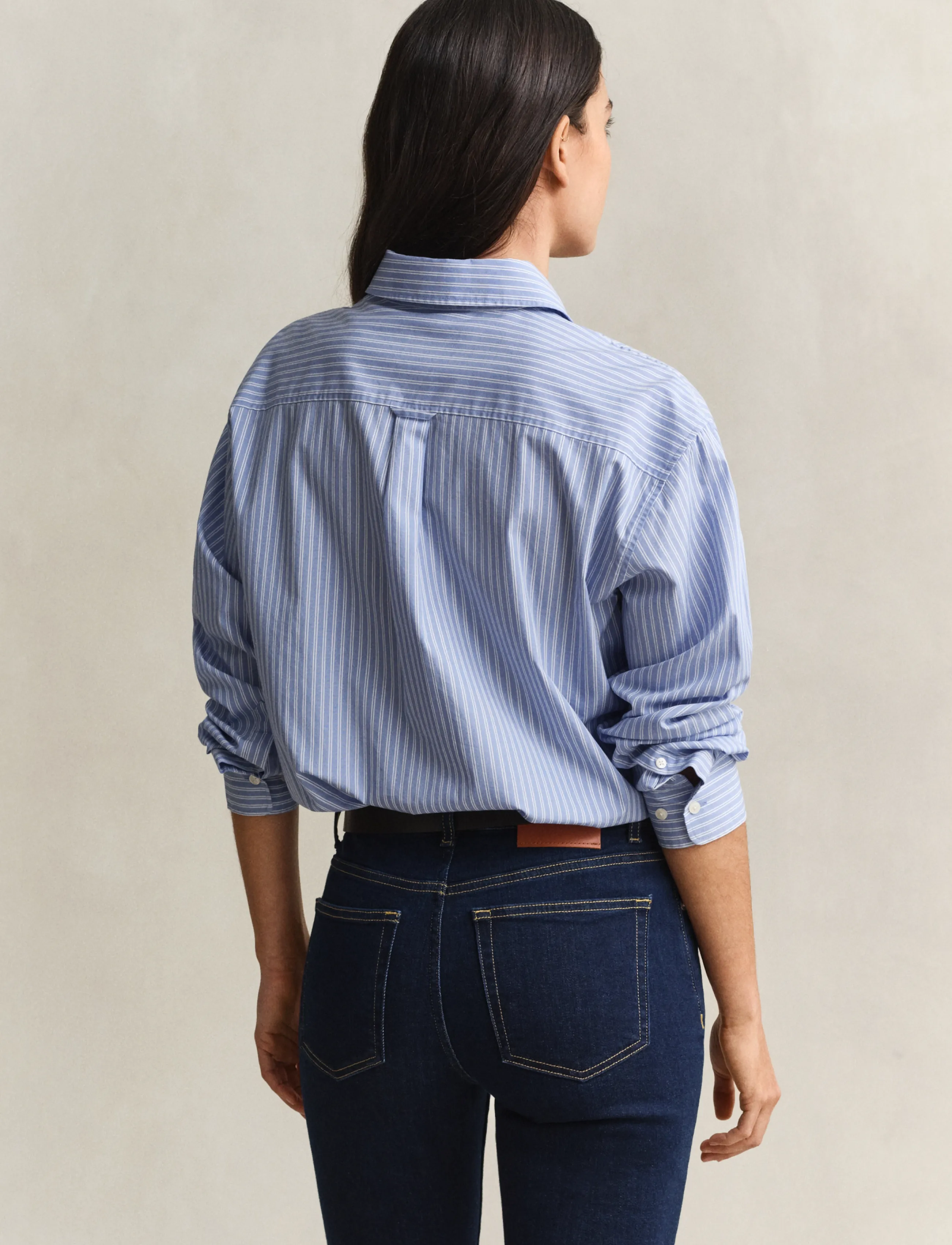 Gant - REL CLASSIC POPLIN STRIPE SHIRT - langermede skjorter - misty lavender - 3