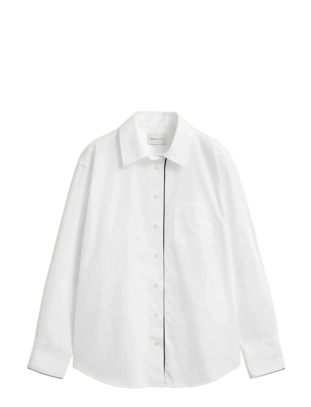 Gant - REL CLASSIC POPLIN PIPING SHIRT - white - 1
