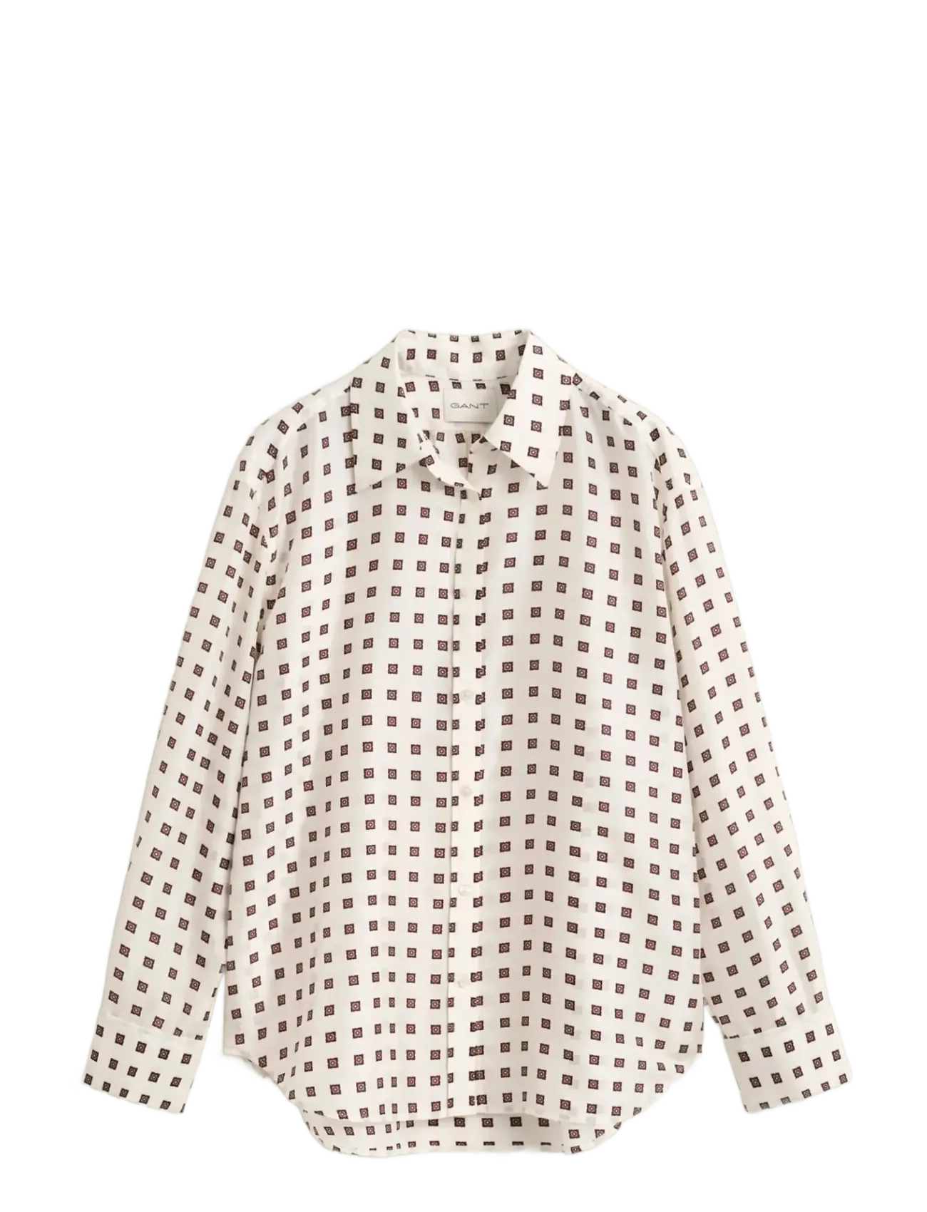 Gant PRINTED HABOTAI SILK BLOUSE - Bluser & Skjorter - EGGSHELL / cream