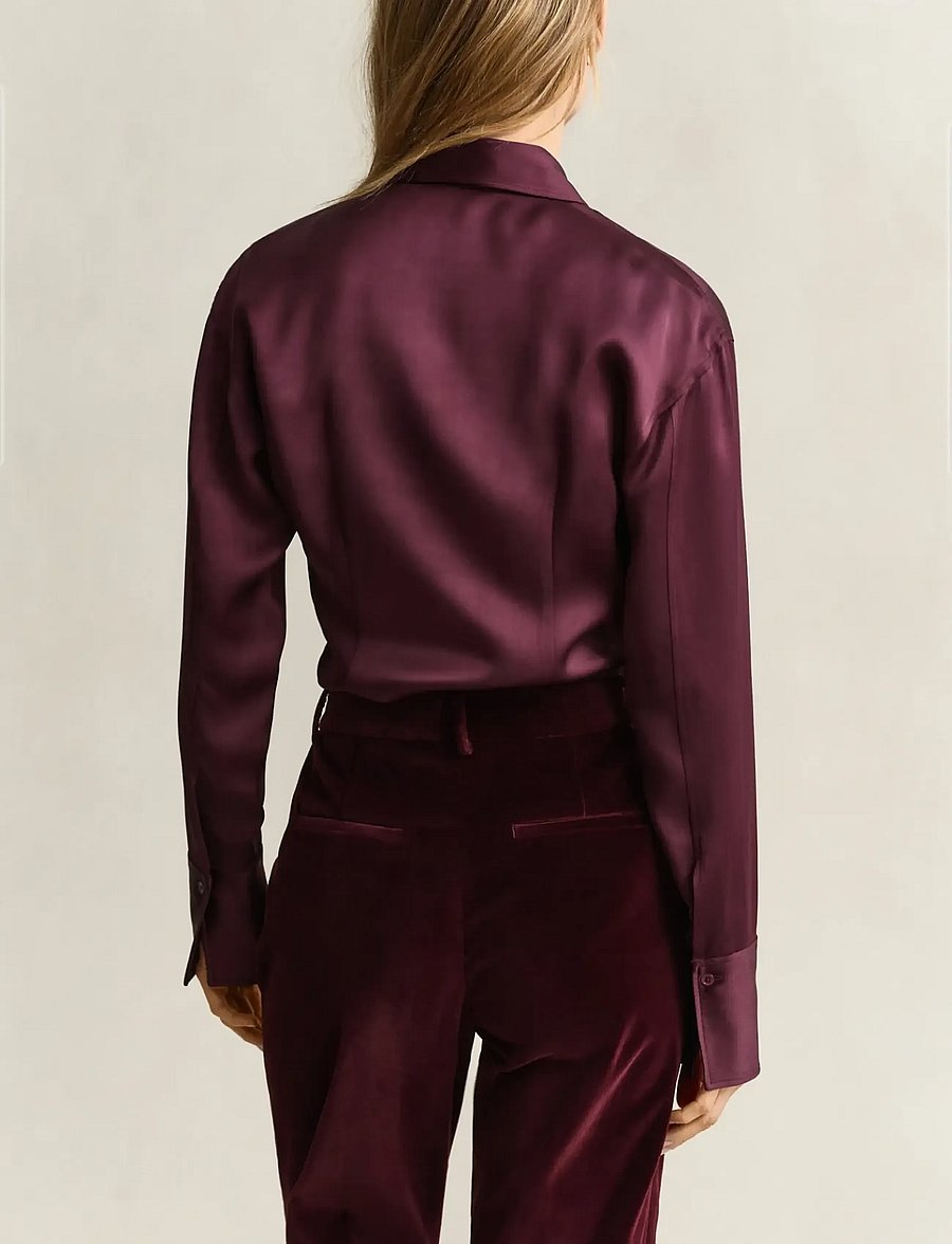 Gant - SLIM FIT SHIRT - darkened wine - 2