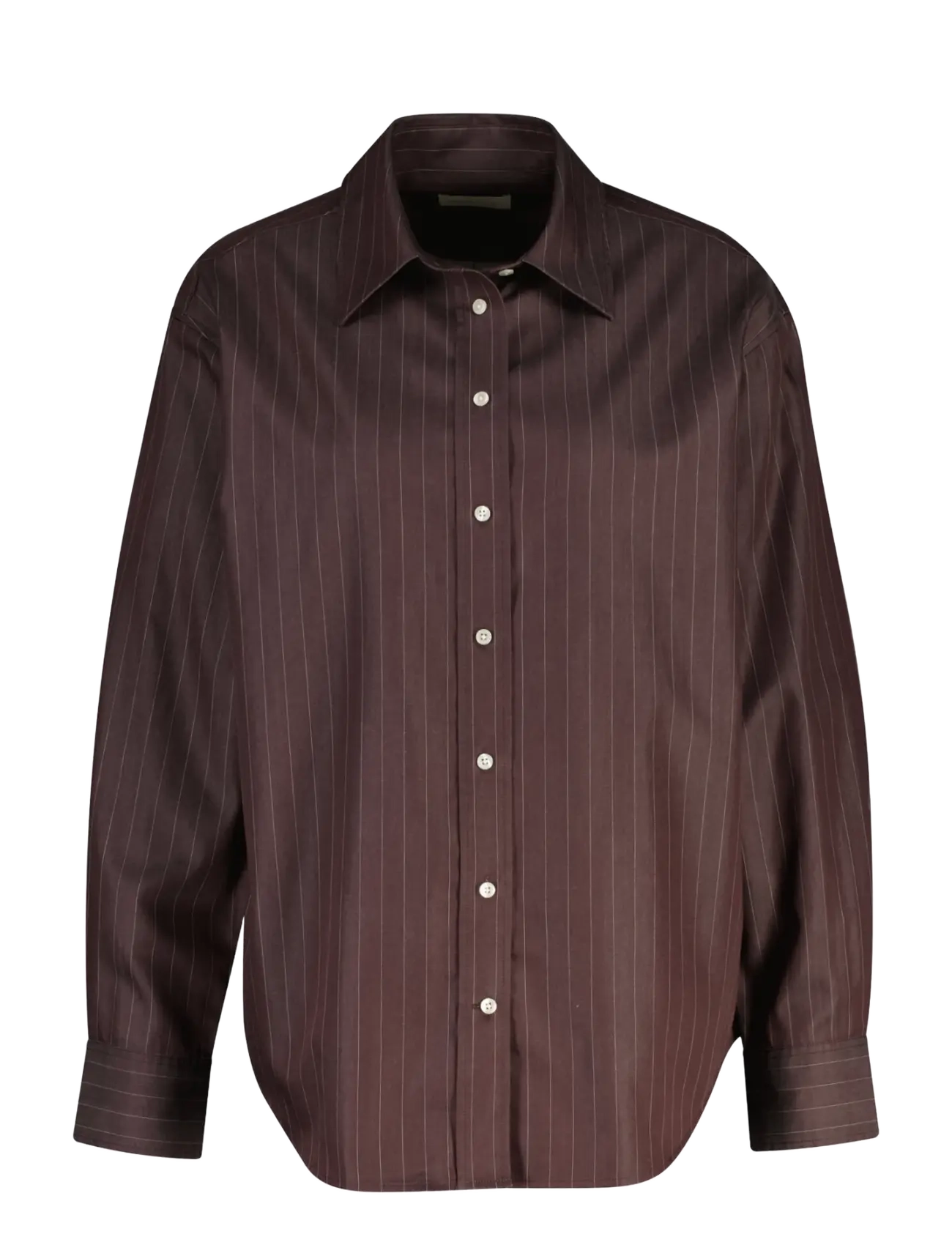 Gant REL STRIPED POPLIN SHIRT - Inspiration - DEEP BROWN / brown