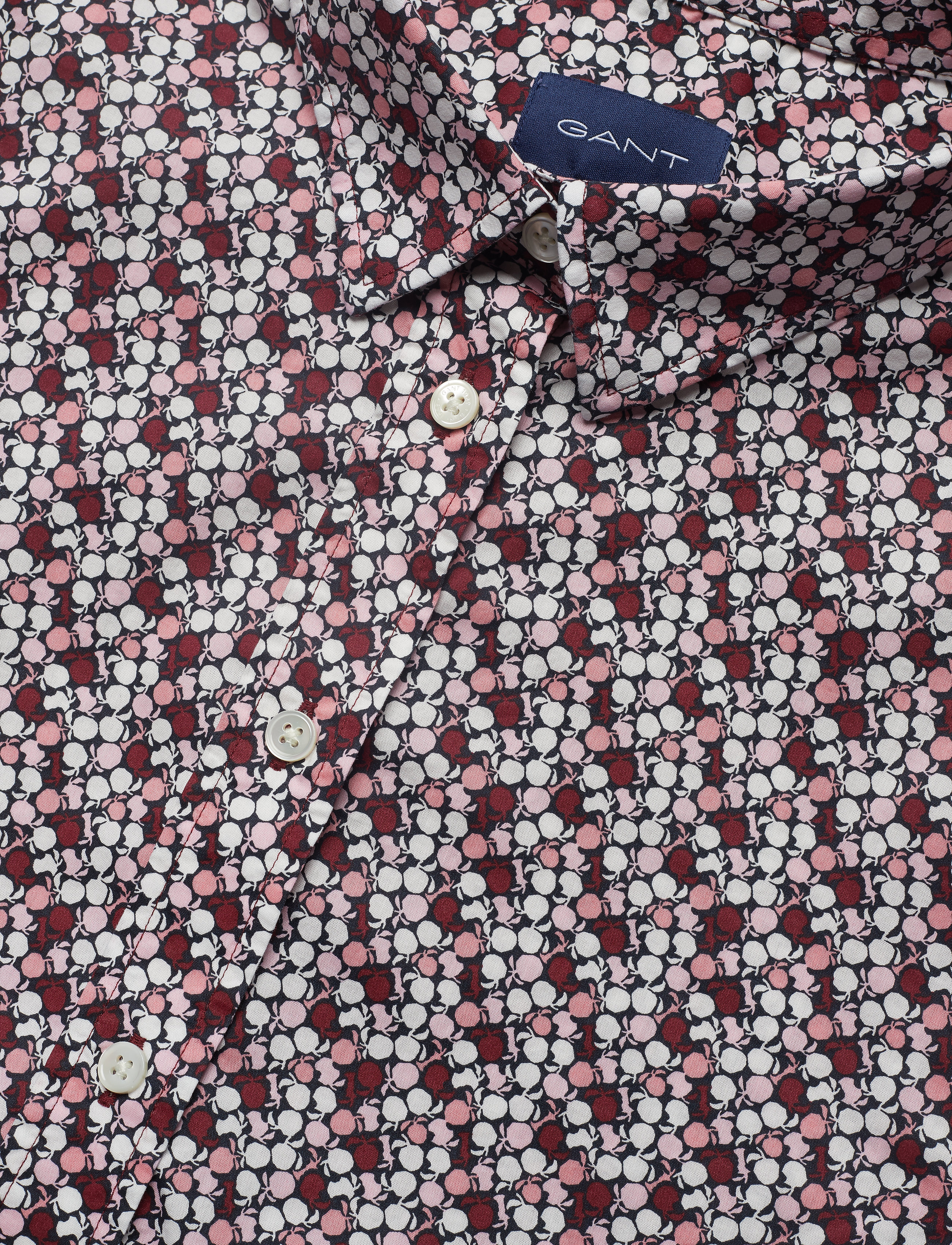 GANT - D1. AUTUMN PRINT STRETCH BC SHIRT - mahogny red - 2