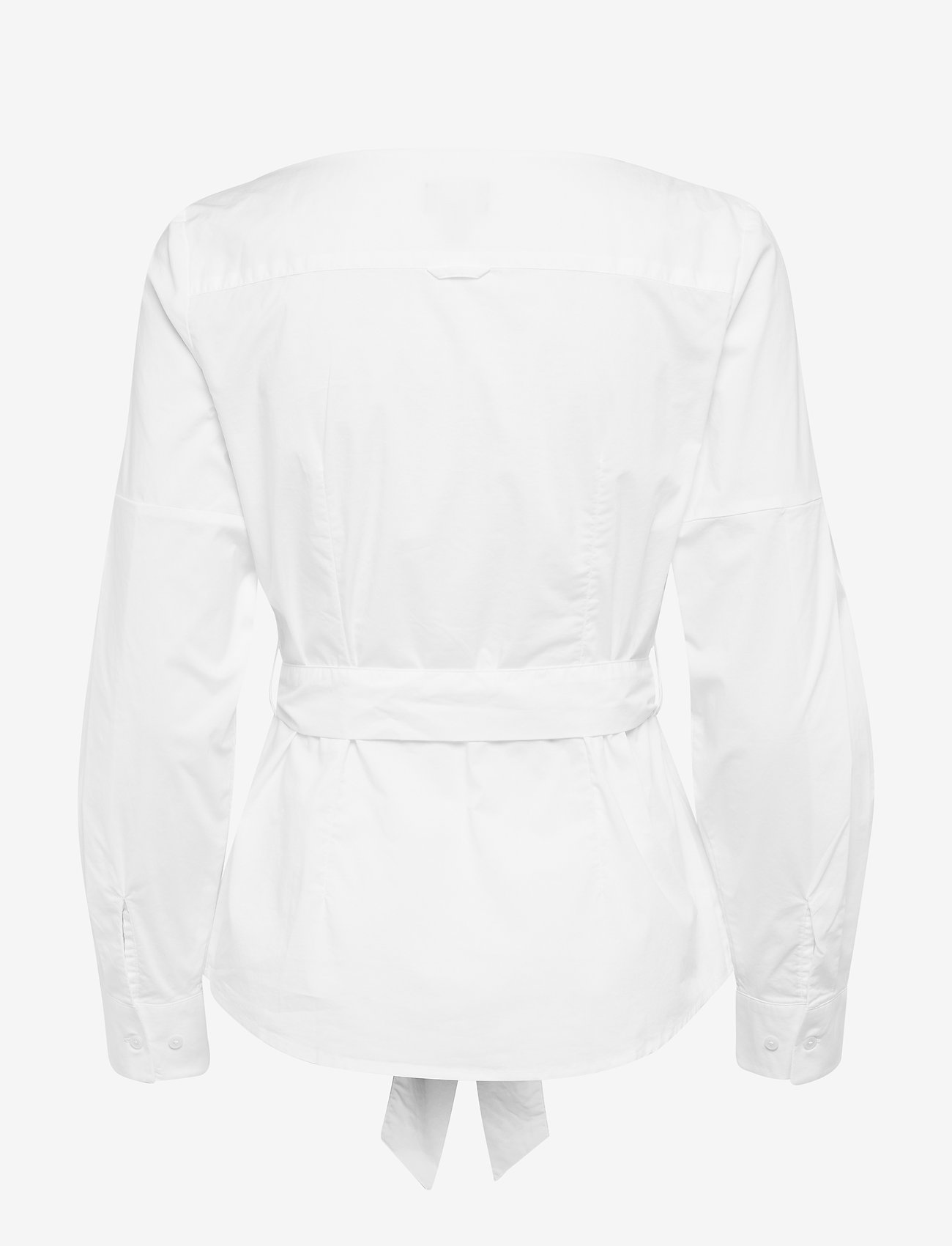 GANT - D1. TP SOLID BELTED BLOUSE - white - 1