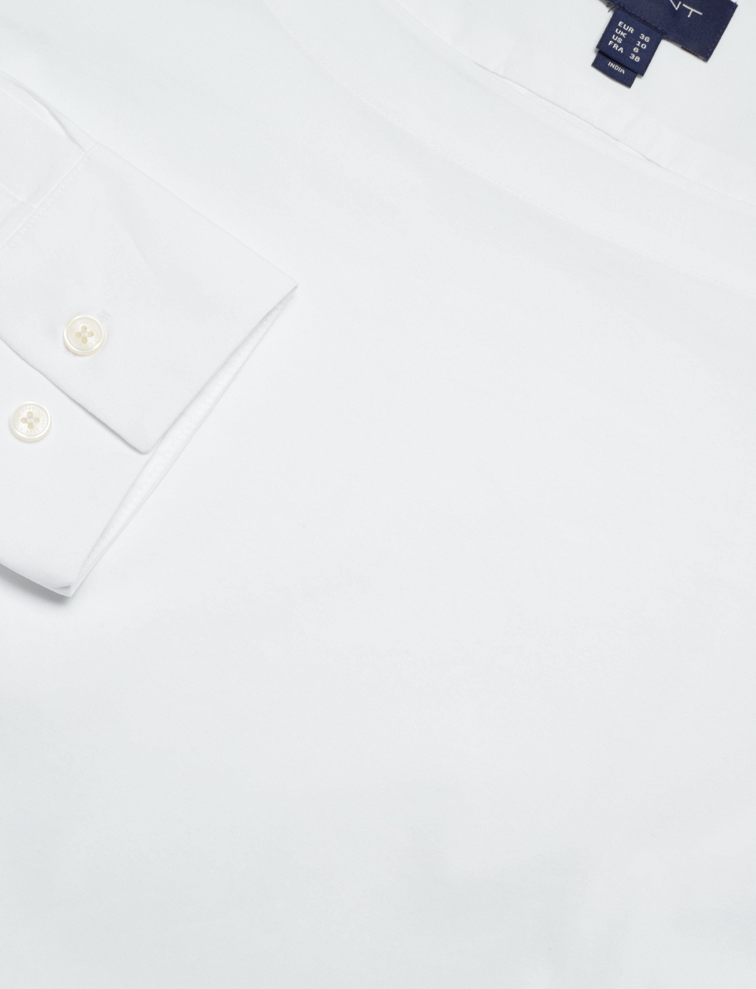GANT - D1. TP SOLID BELTED BLOUSE - white - 5