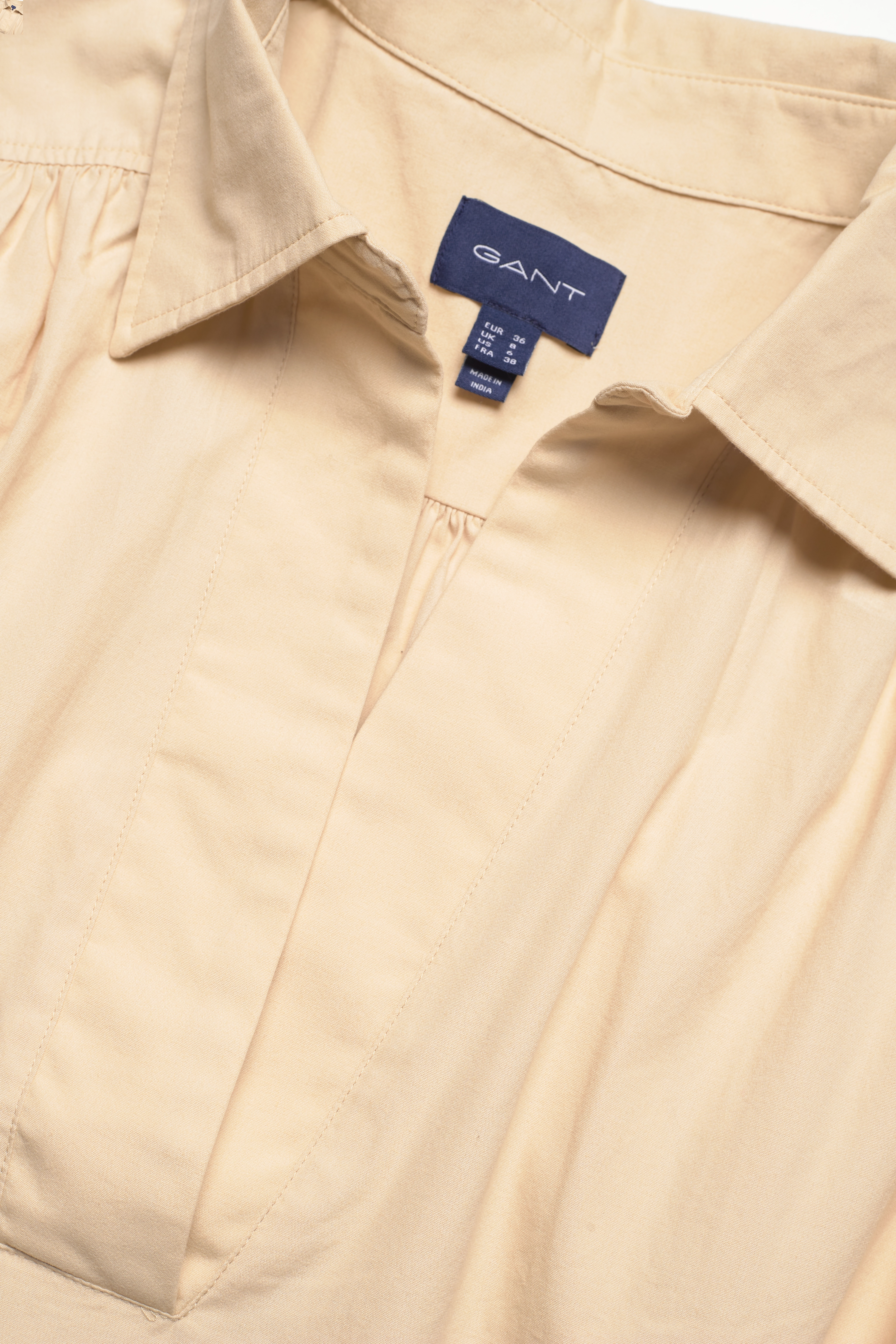 GANT - D1. LUX POPLIN POPOVER SHIRT - desert beige - 2