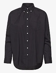 GANT - RELAXED BD LUXURY POPLIN - langermede skjorter - ebony black - 0
