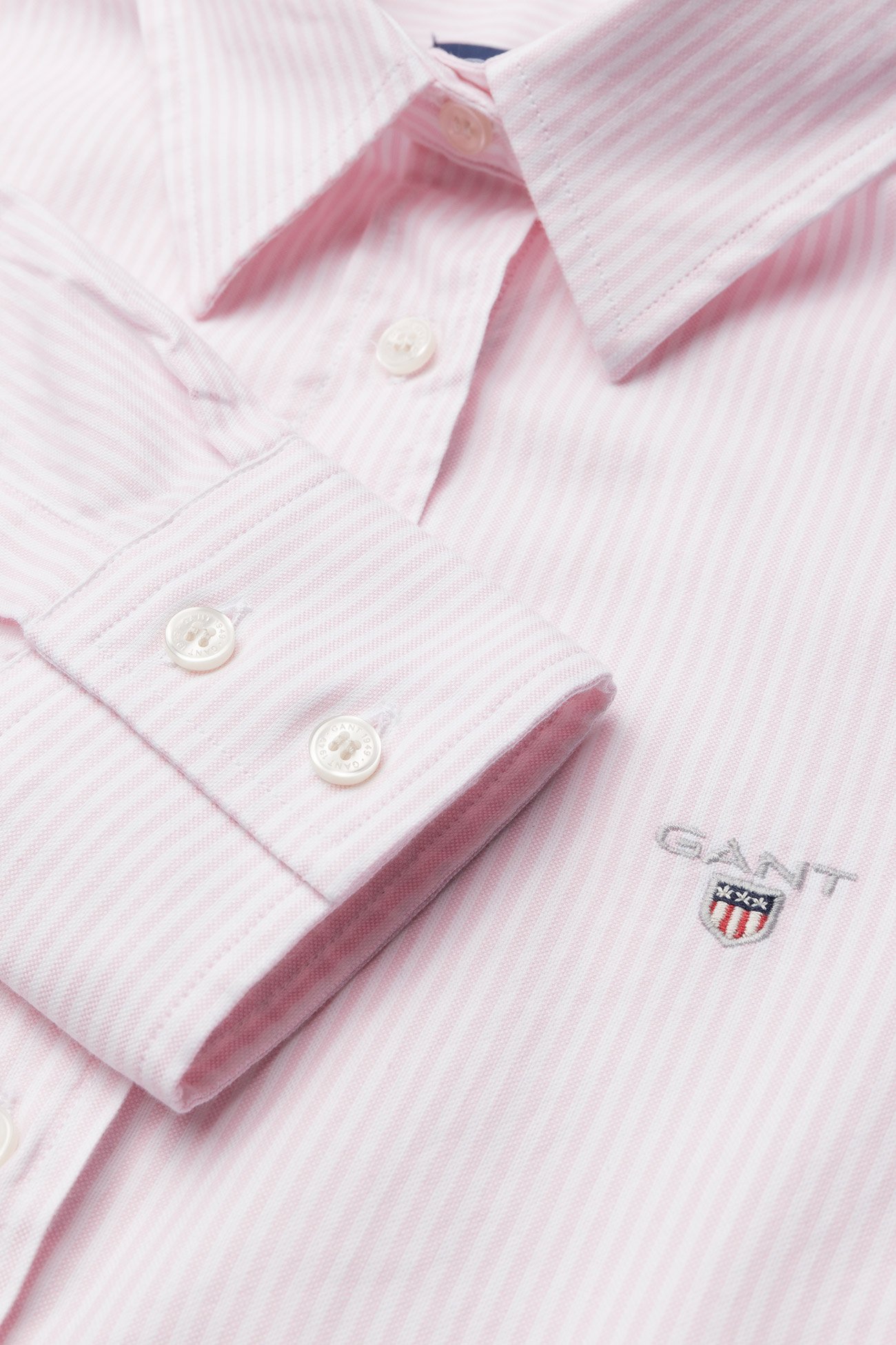 GANT - STRETCH OXFORD BANKER SHIRT - light pink - 2