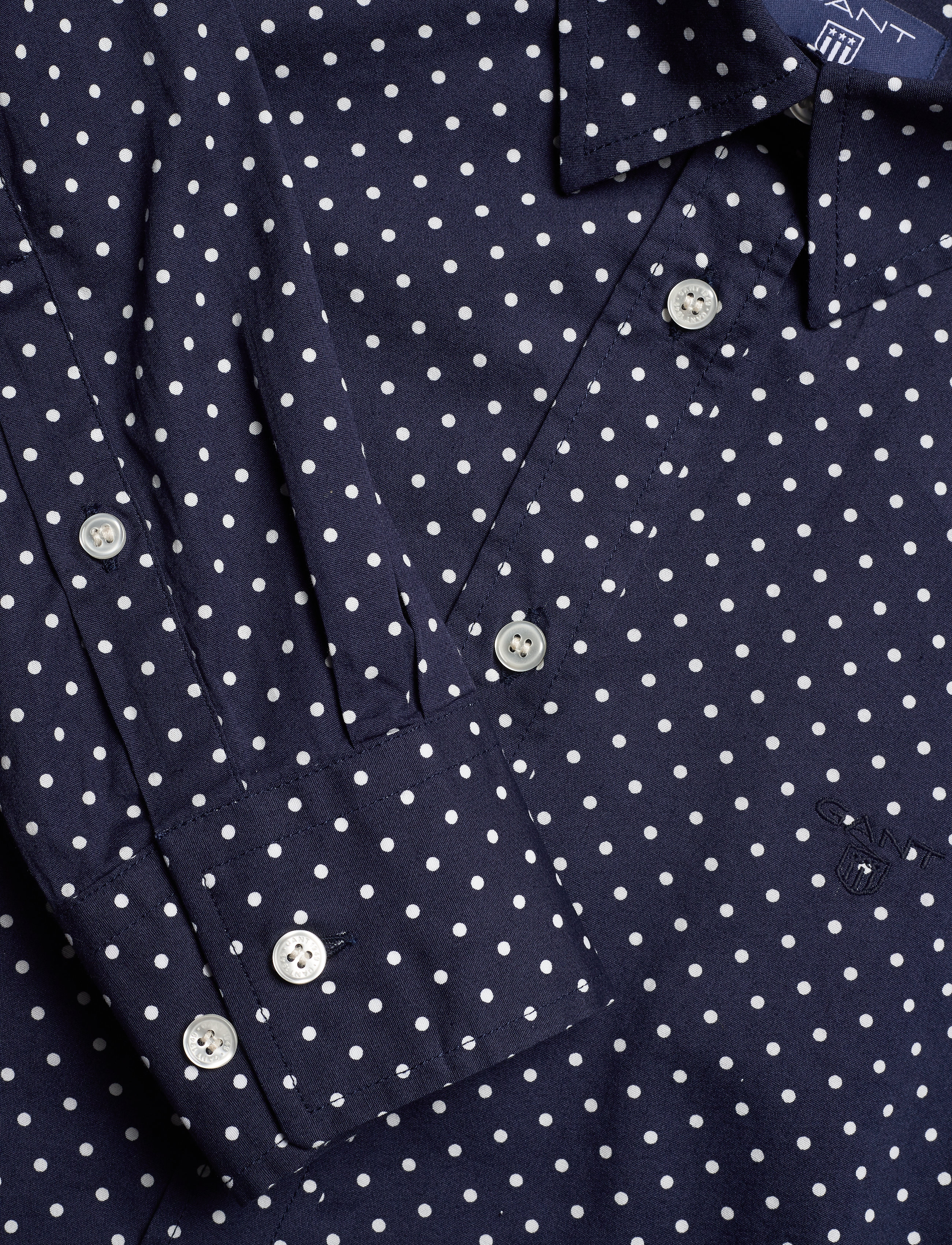 GANT - O1. STRETCH BROADCLOTH POLKADOT SHI - classic blue - 2