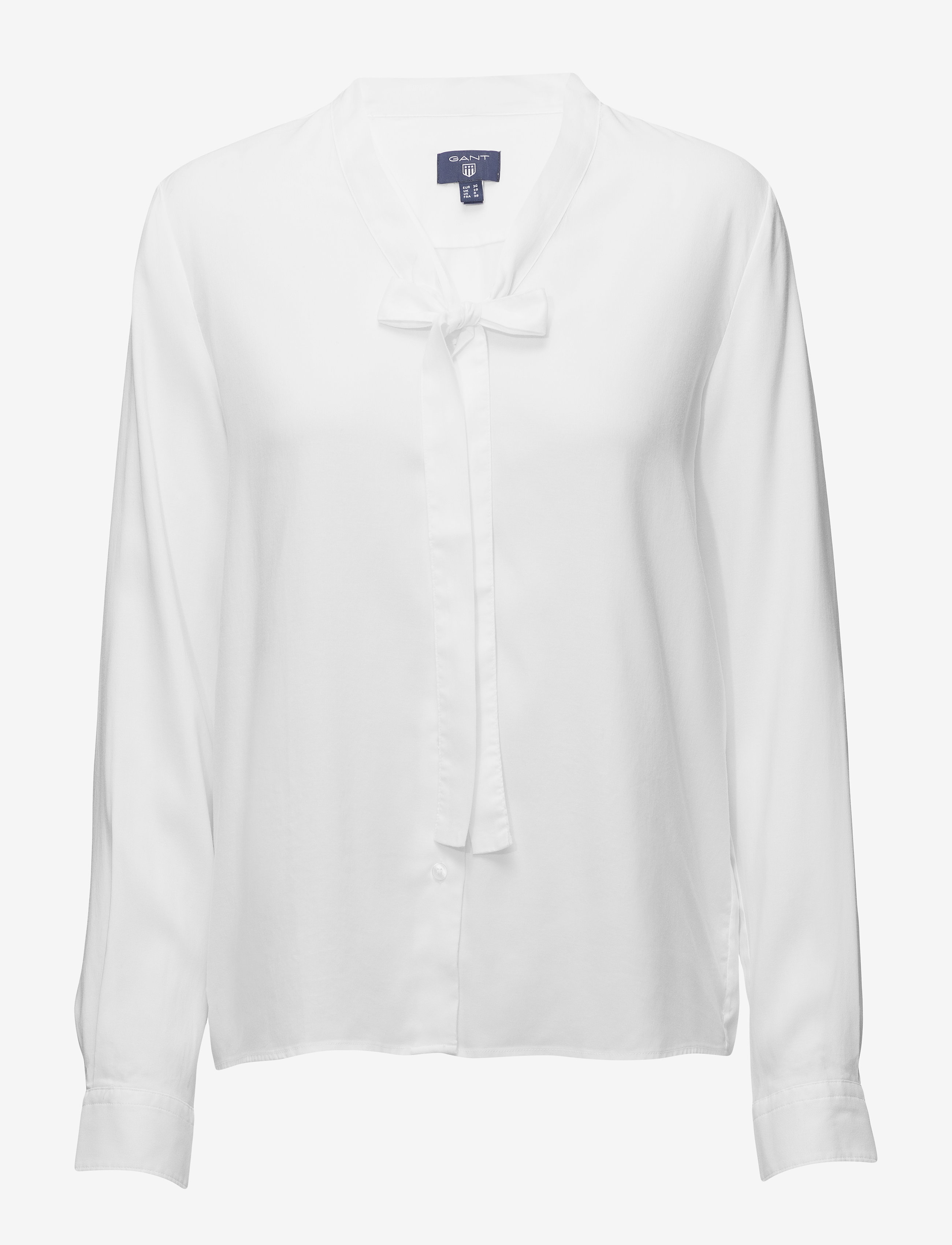 GANT - O1. TP OXFORD BOW BLOUSE - white - 0