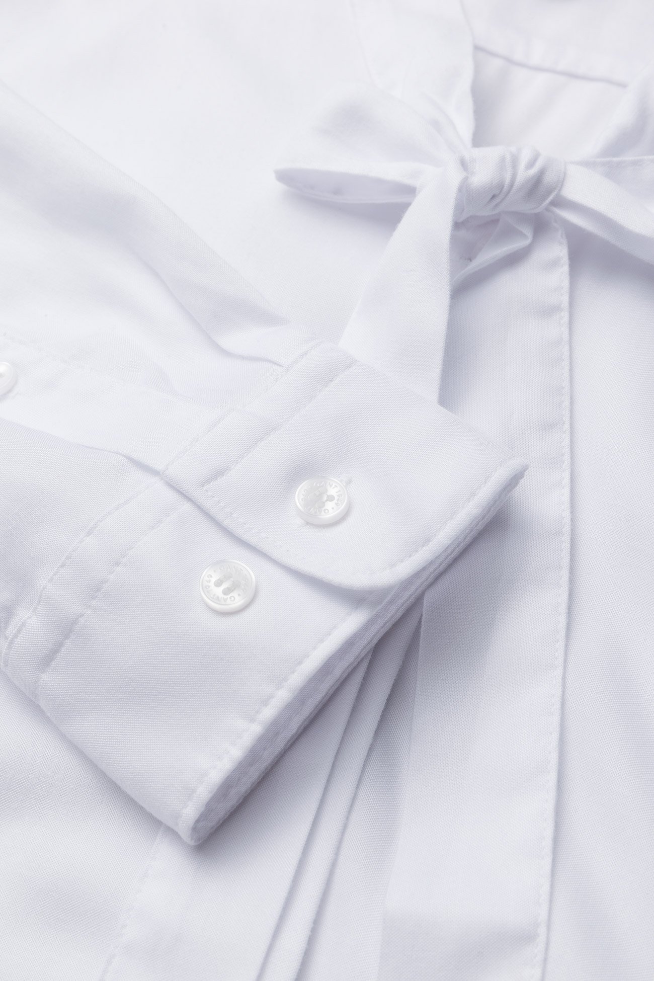 GANT - O1. TP OXFORD BOW BLOUSE - white - 2