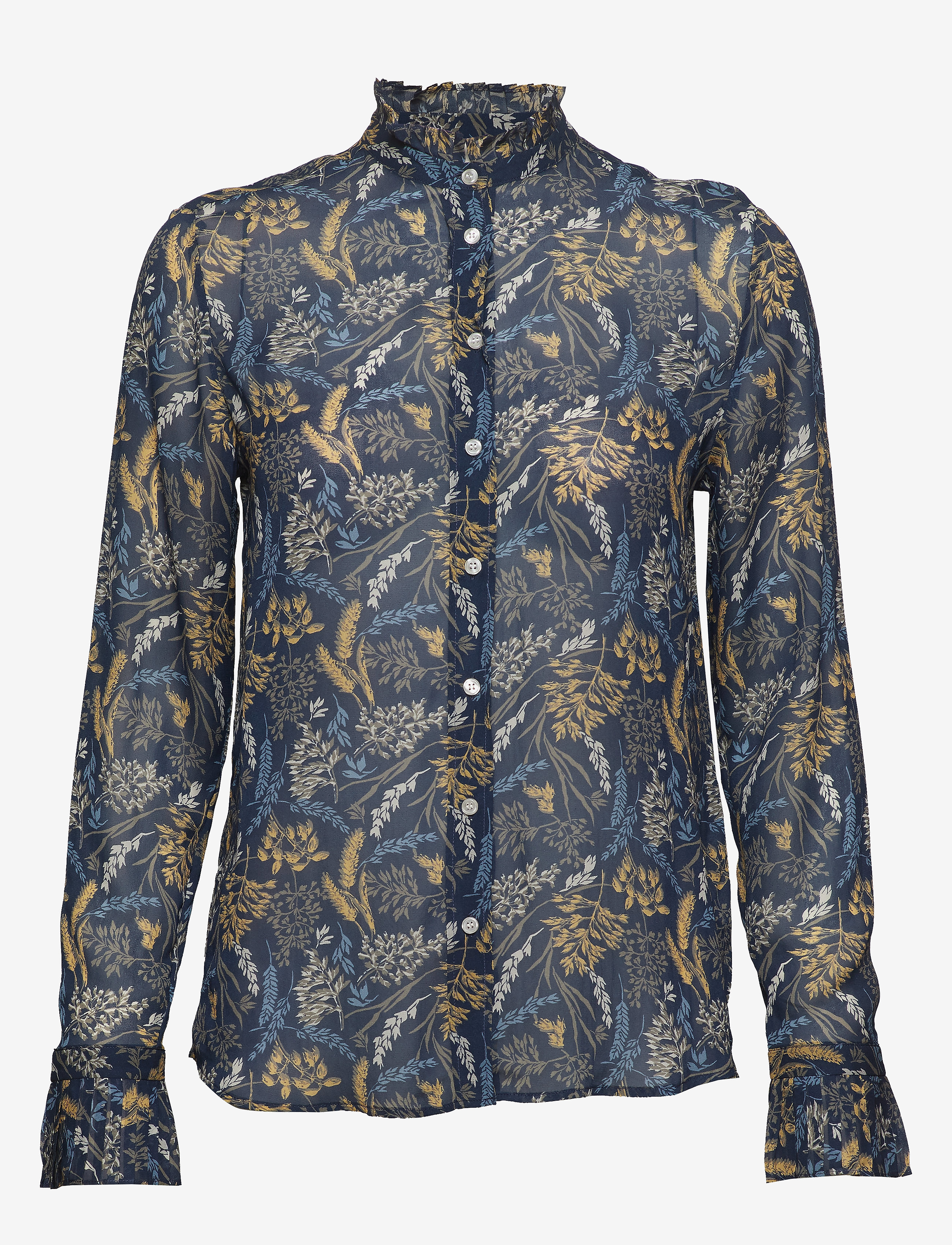 GANT - D1. HARVEST MOON CHIFFON BLOUSE - persian blue - 0