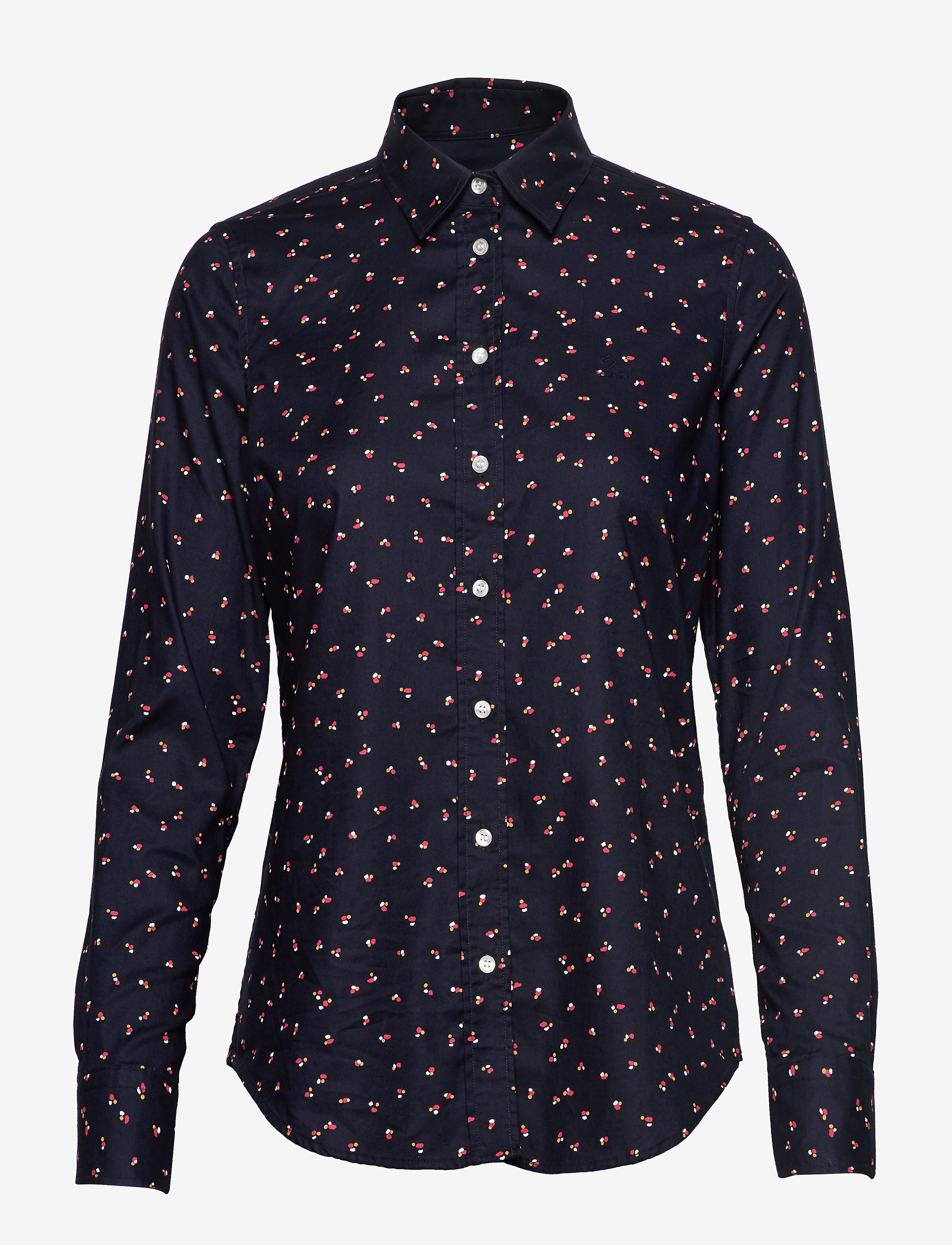 GANT - D2. LURE PRINTED STRETCH OXF SHIRT - evening blue - 0