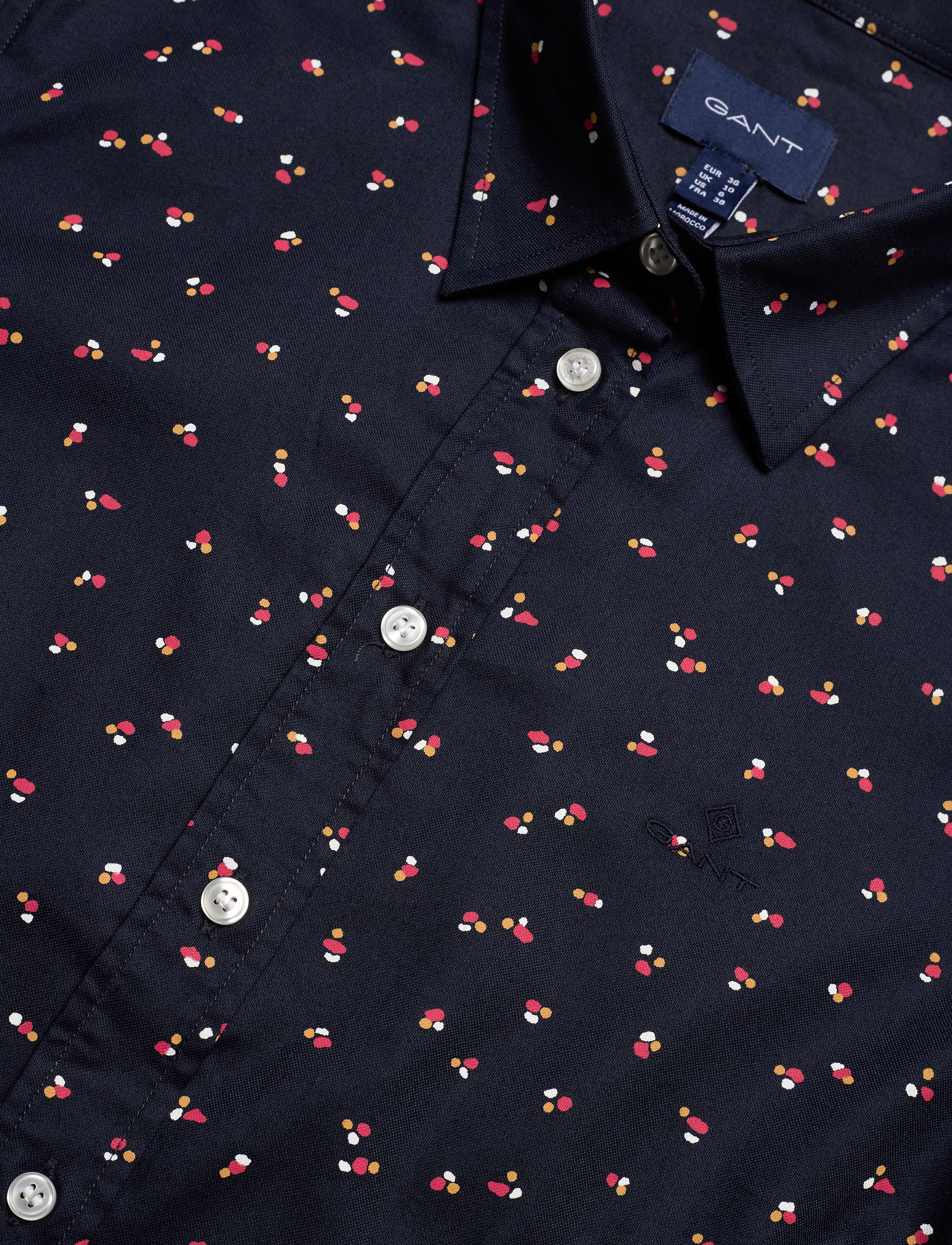GANT - D2. LURE PRINTED STRETCH OXF SHIRT - evening blue - 3