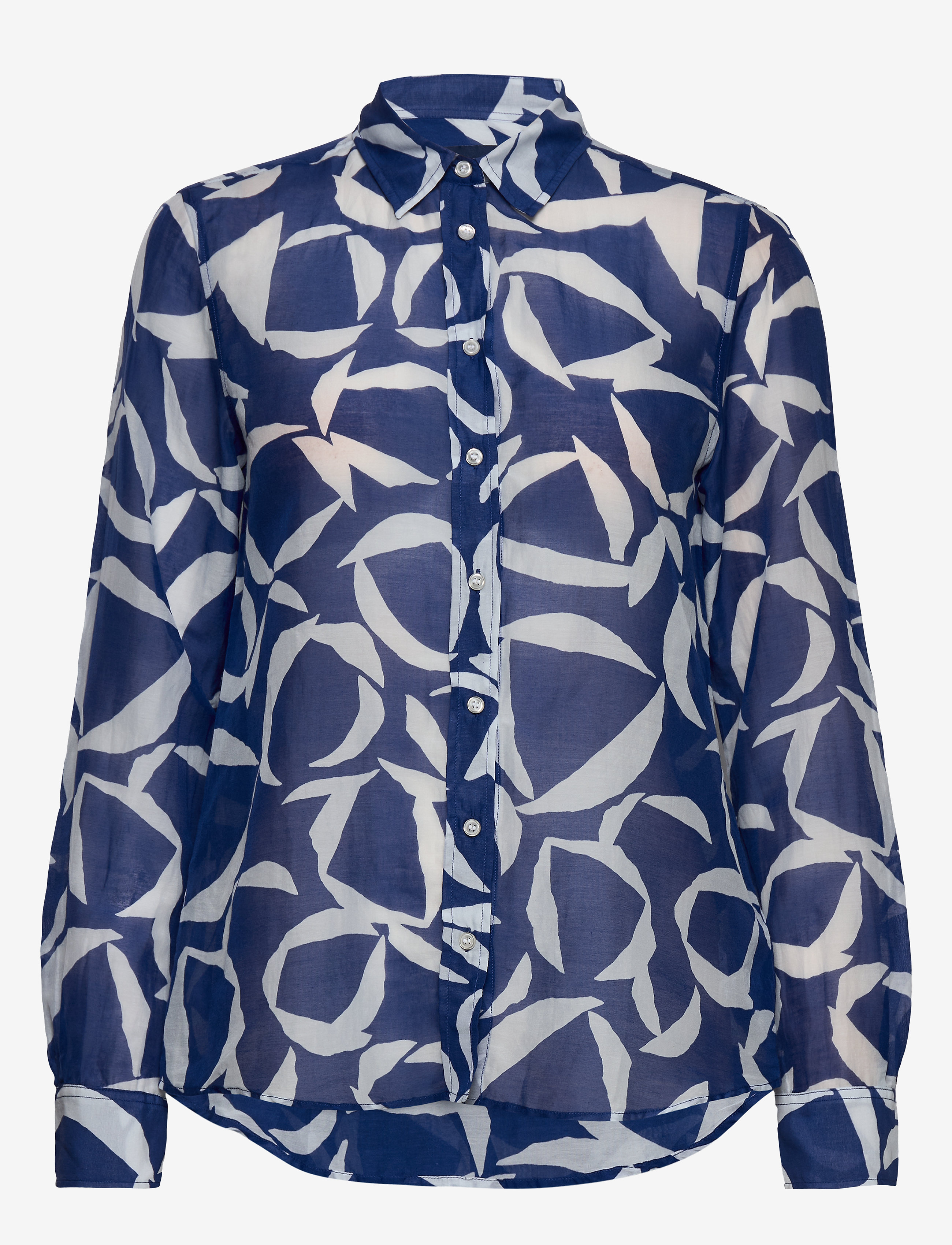 GANT - D1. CRESCENT BLOOM CO SILK SHIRT - crisp blue - 0