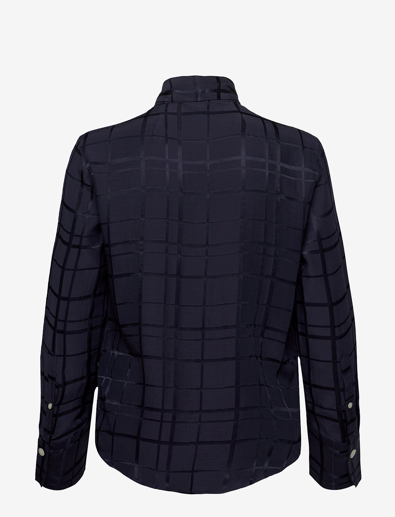 GANT - D2. CHECK STRUCTURED BOW BLOUSE - classic blue - 1