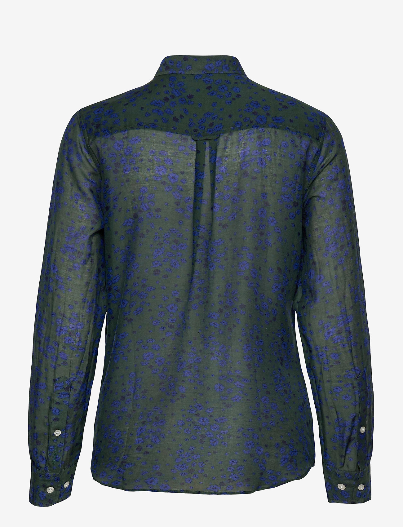 GANT - D2. FALL FLOWER COT SLIK SHIRT - thyme green - 1