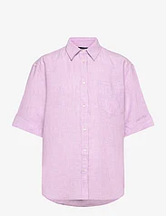 GANT - REL SS LINEN CHAMBRAY SHIRT - linen shirts - crocus purple - 0
