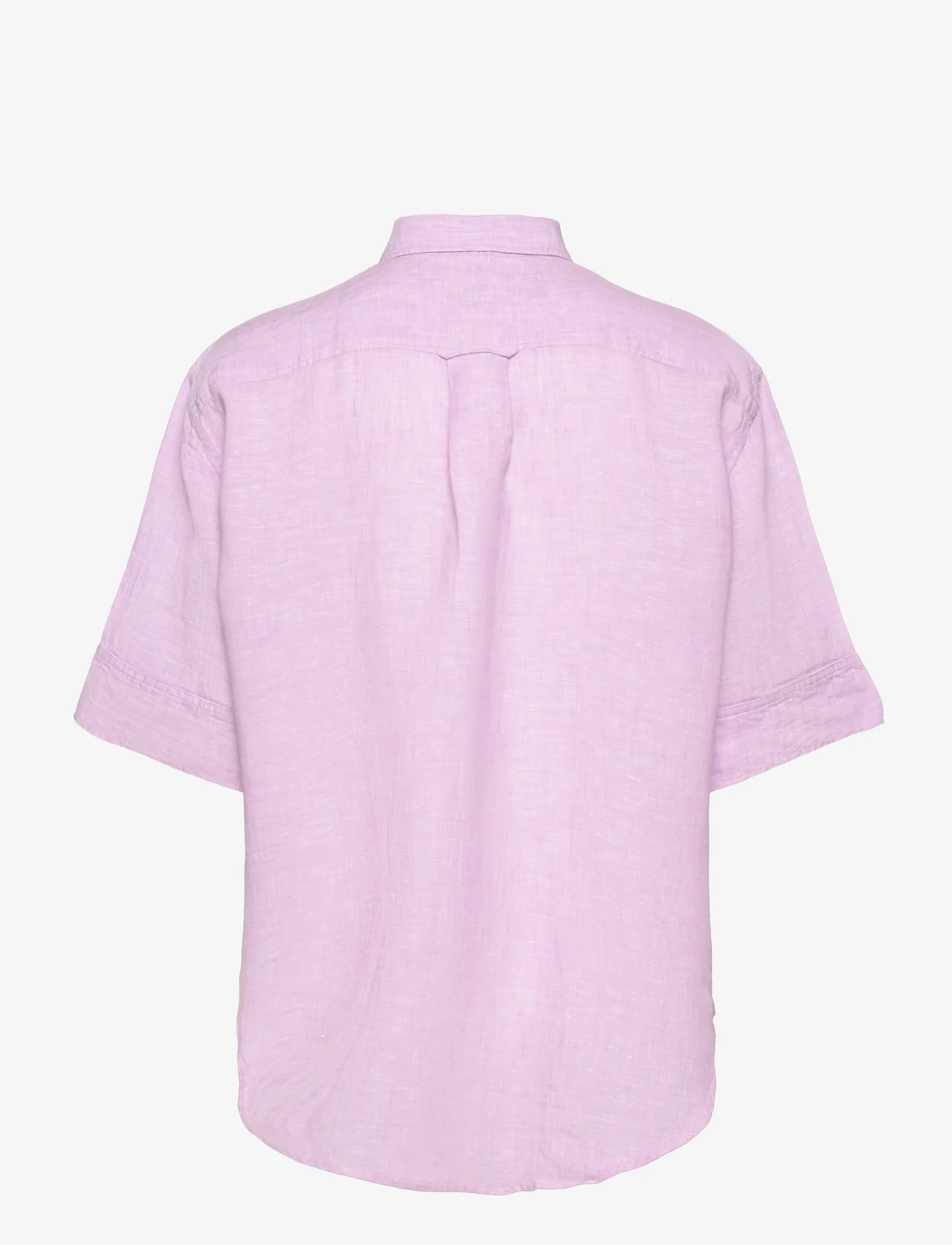 GANT - REL SS LINEN CHAMBRAY SHIRT - linen shirts - crocus purple - 1