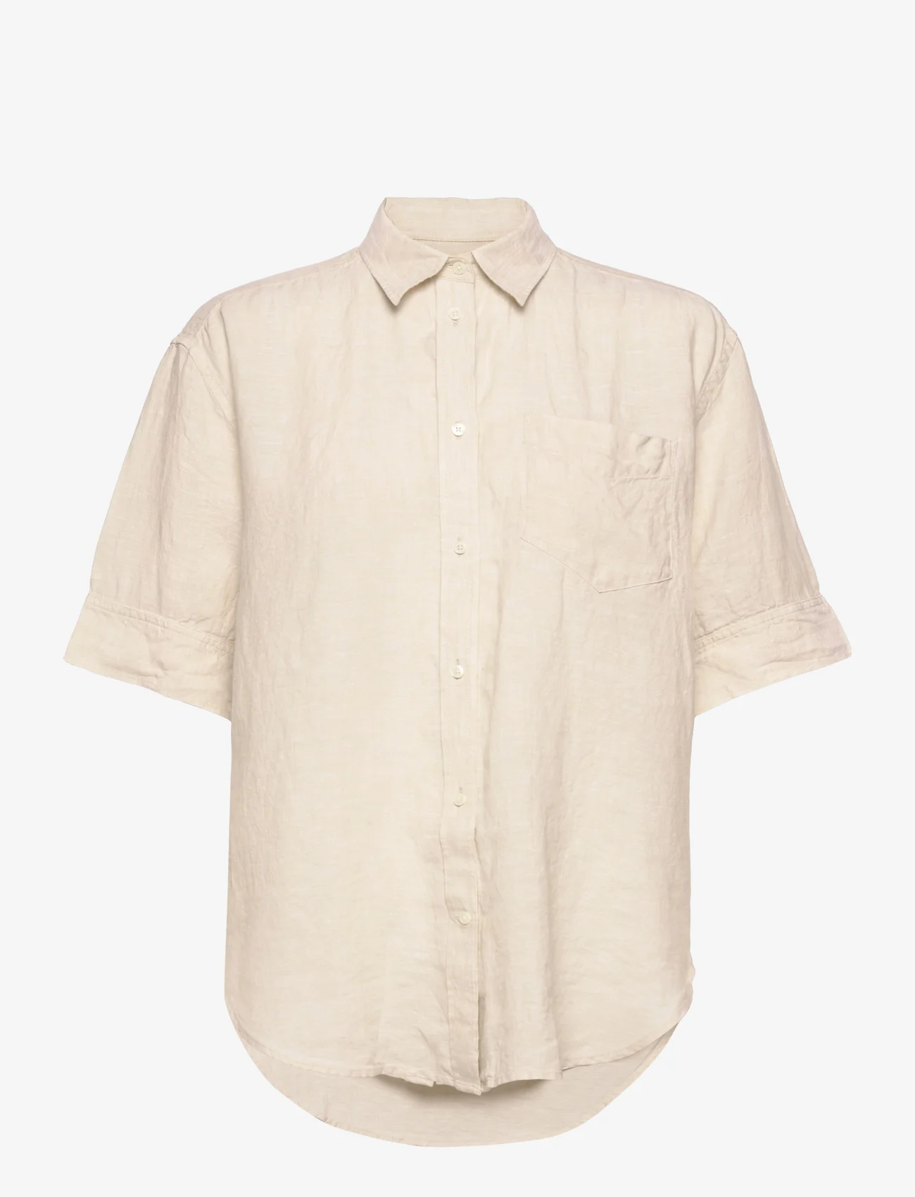 GANT - REL SS LINEN CHAMBRAY SHIRT - leinenhemden - desert beige - 0