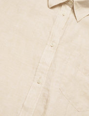 GANT - REL SS LINEN CHAMBRAY SHIRT - lininiai marškiniai - desert beige - 2