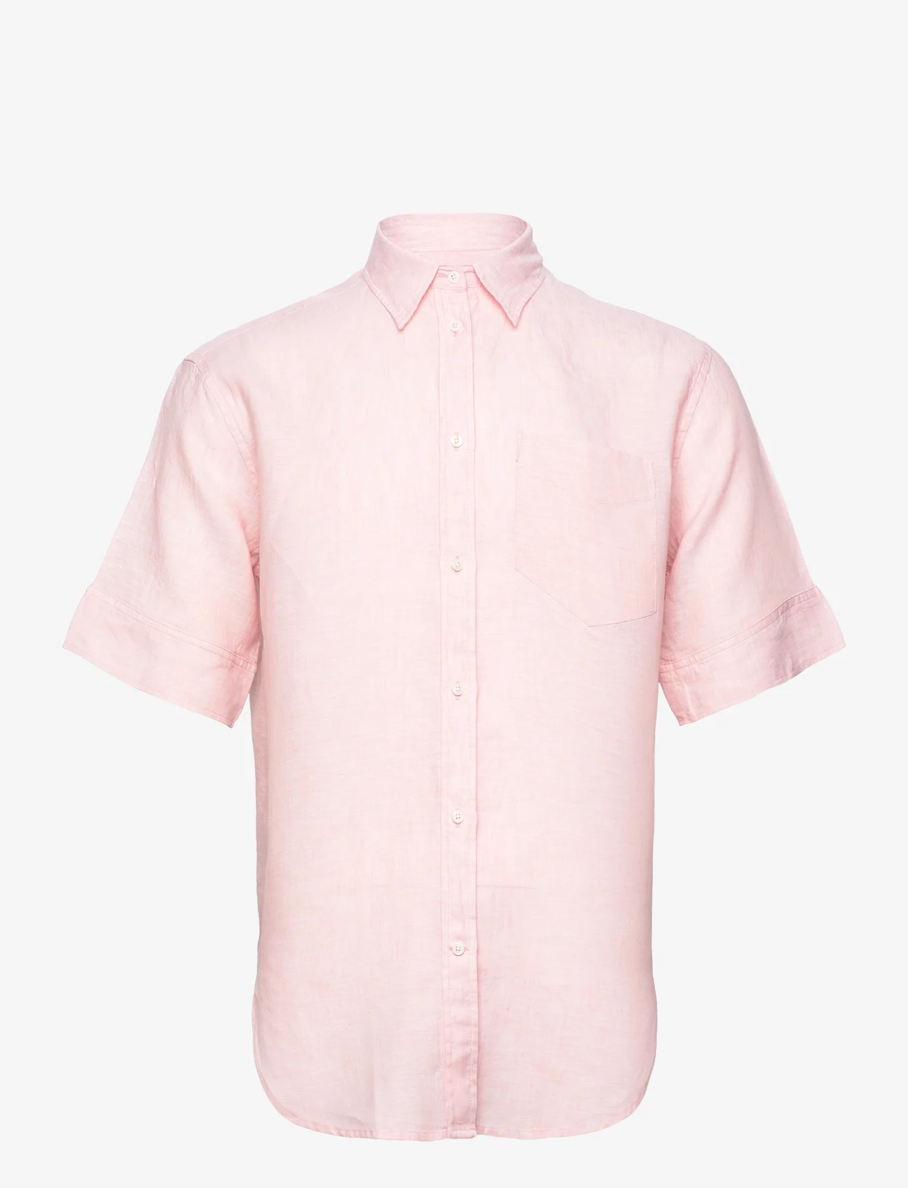 GANT - REL SS LINEN CHAMBRAY SHIRT - lininiai marškiniai - guava orange - 0