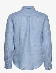GANT - REG LINEN CHAMBRAY SHIRT - hørskjorter - azure blue - 1